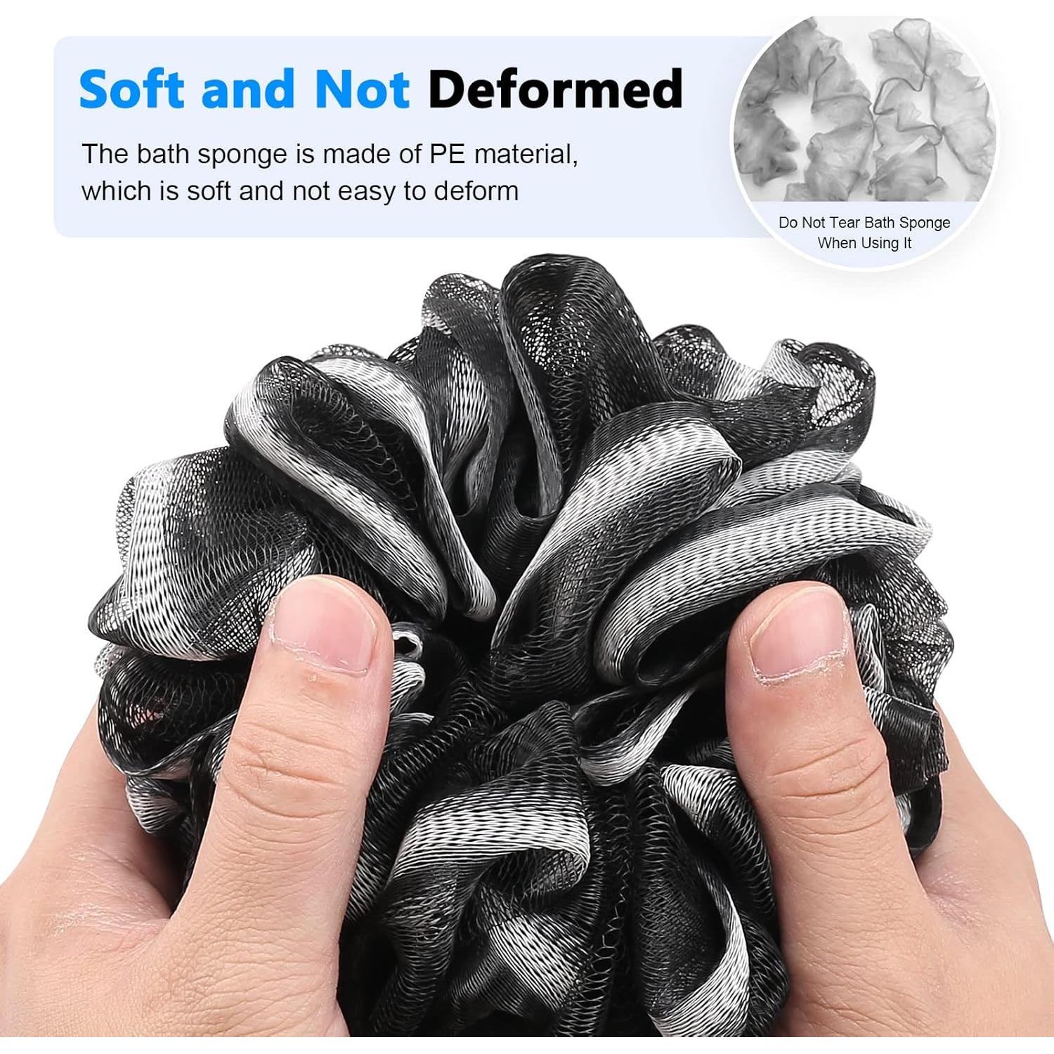 Esponja de Lufa Negra con Mango de Madera Antideslizante