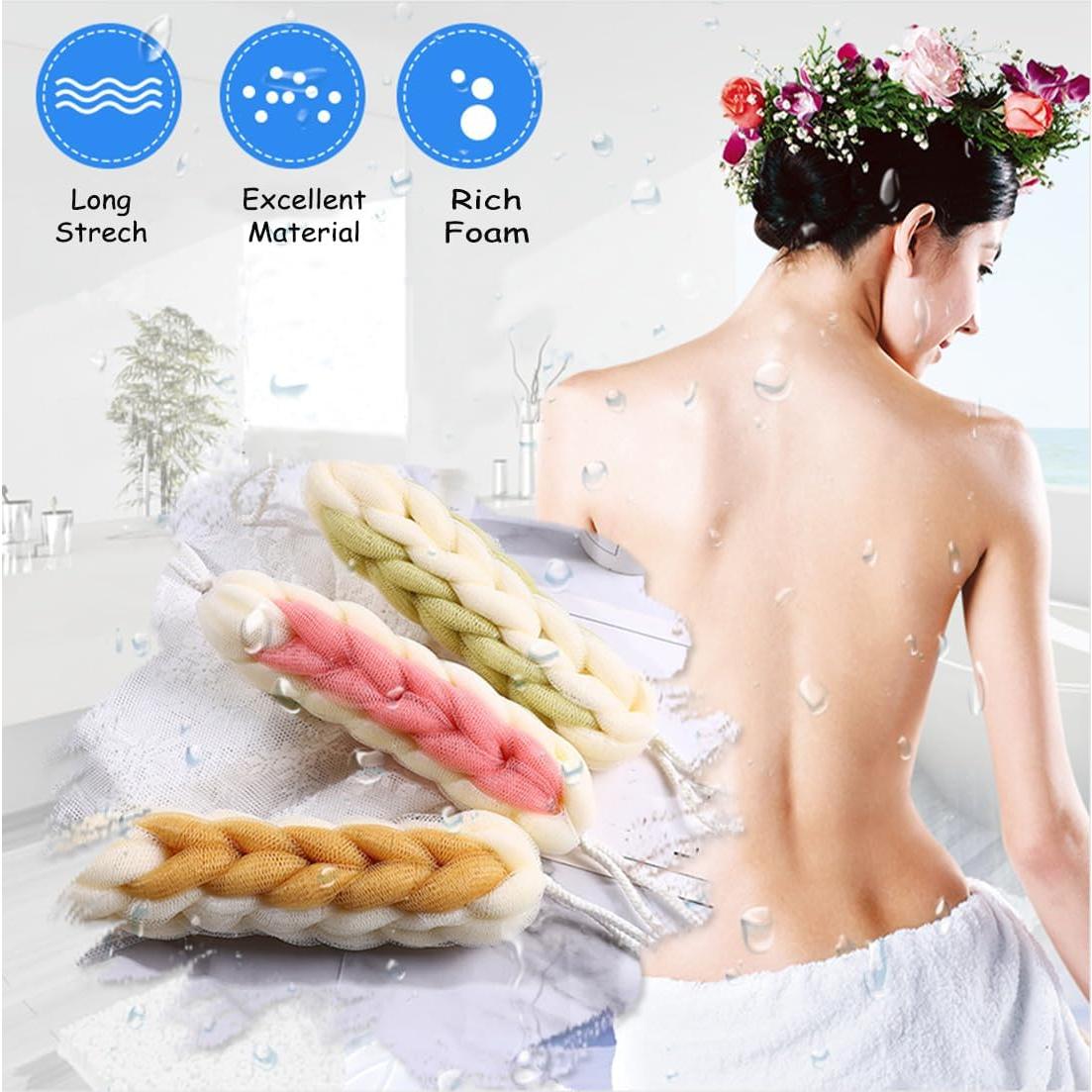 Esponja de Baño Exfoliante AARainbow 2 Paquetes Malla Ducha