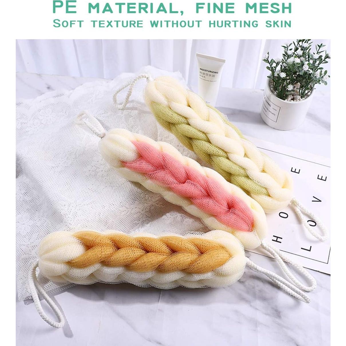 Esponja de Baño Exfoliante AARainbow 2 Paquetes Malla Ducha