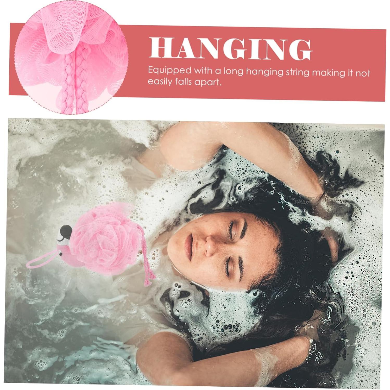 Esponja de Baño Exfoliante Flamenco Rosa Holibanna 25x13 cm