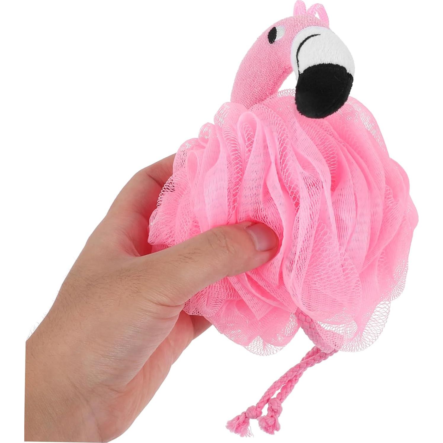 Esponja de Baño Exfoliante Flamenco Rosa Holibanna 25x13 cm