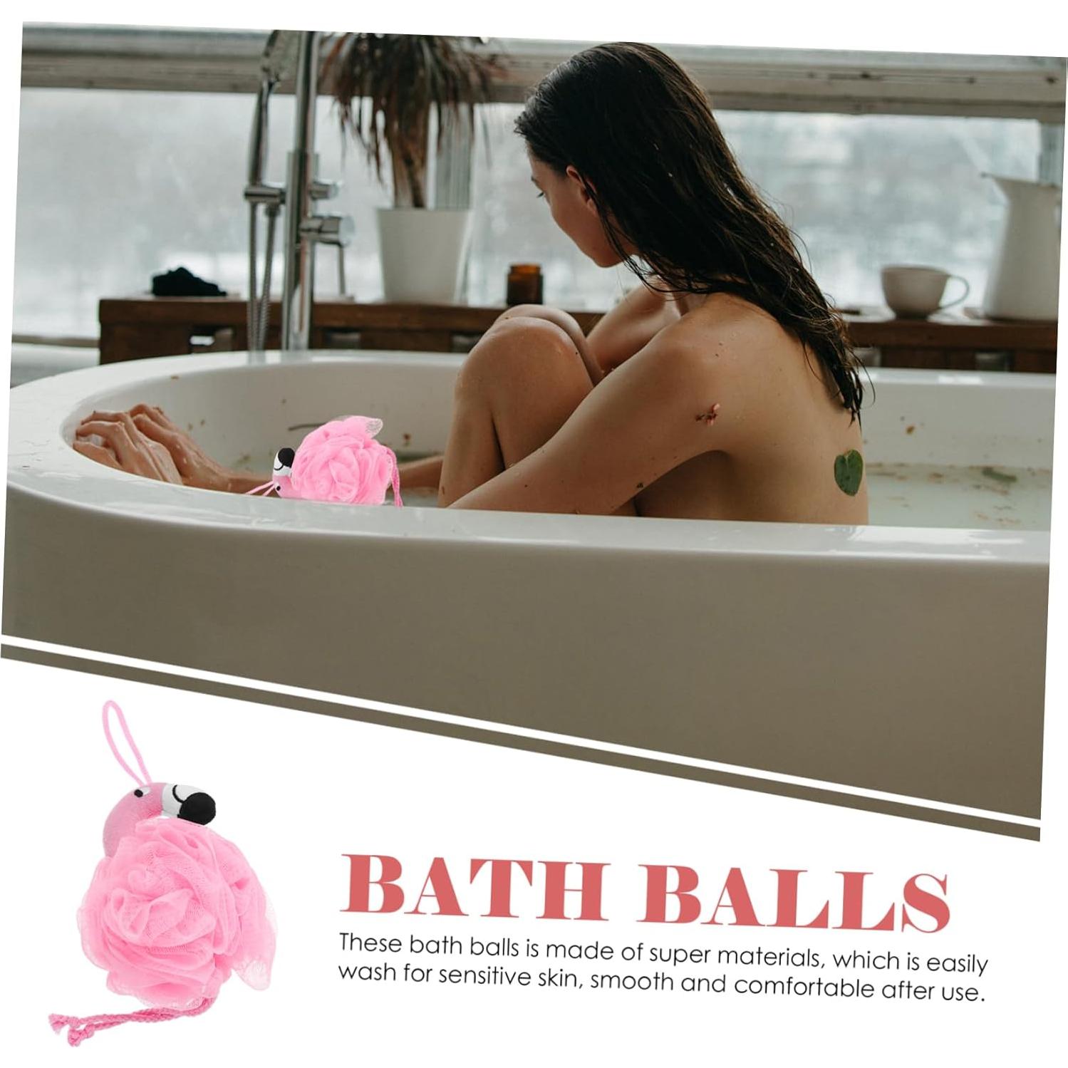 Esponja de Baño Exfoliante Flamenco Rosa Holibanna 25x13 cm