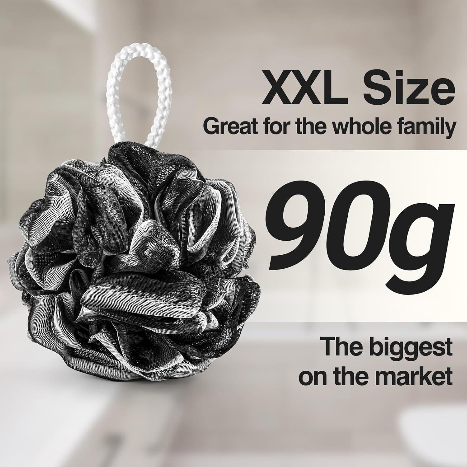 Esponjas de Ducha XXL 90g Tilcare - 3 Pack Exfoliantes con Carbón