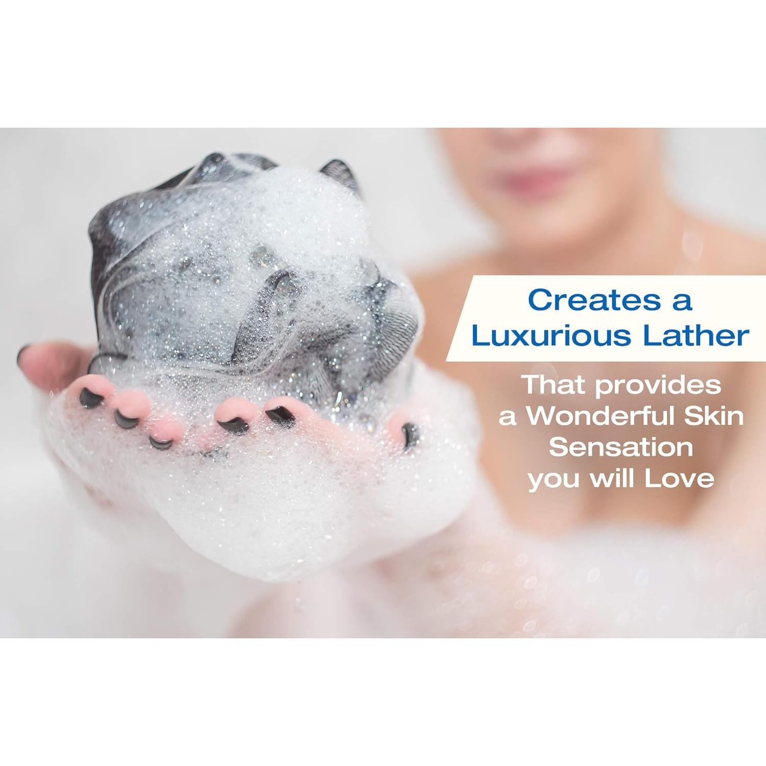 Esponjas de Ducha XXL 90g Tilcare - 3 Pack Exfoliantes con Carbón