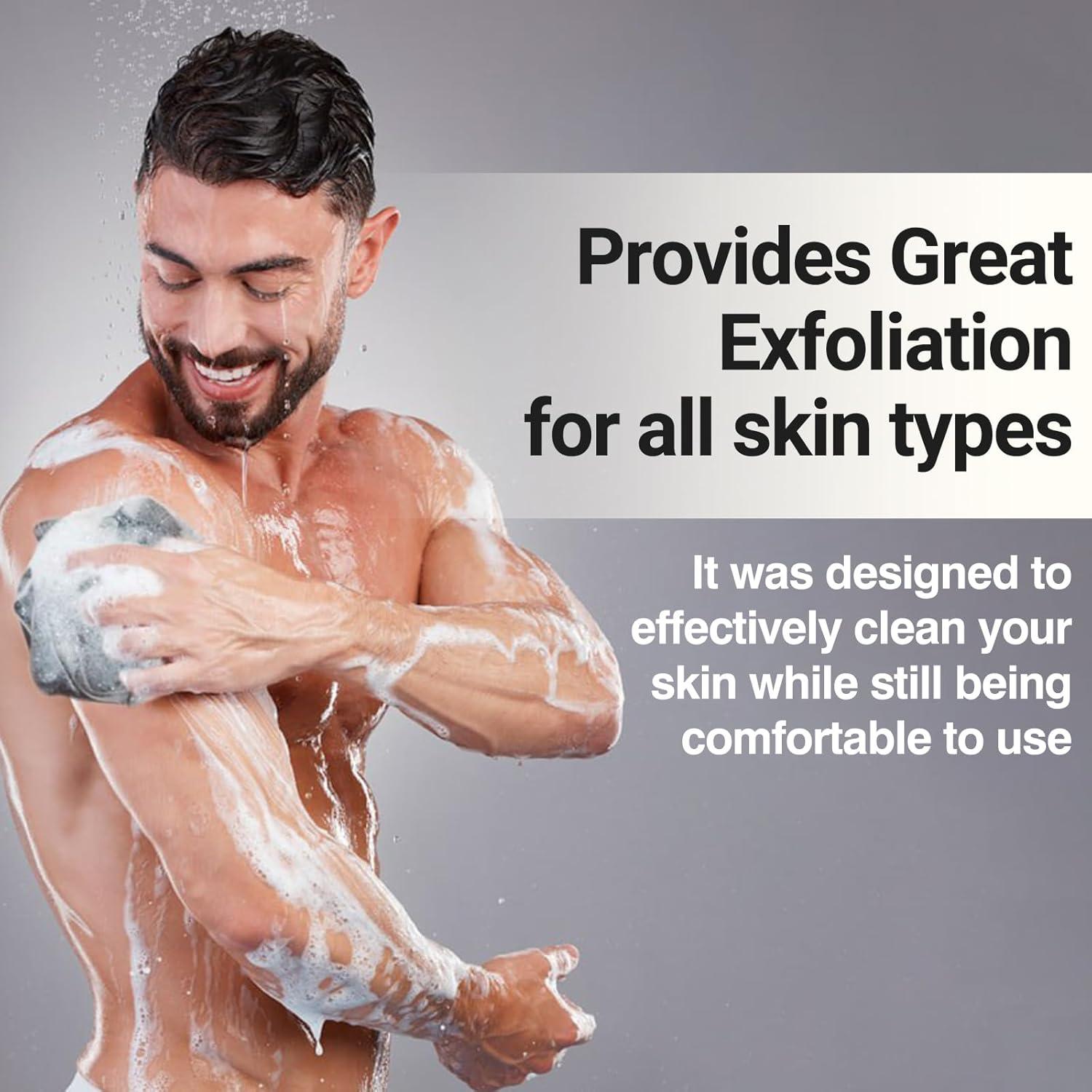 Esponjas de Ducha XXL 90g Tilcare - 3 Pack Exfoliantes con Carbón