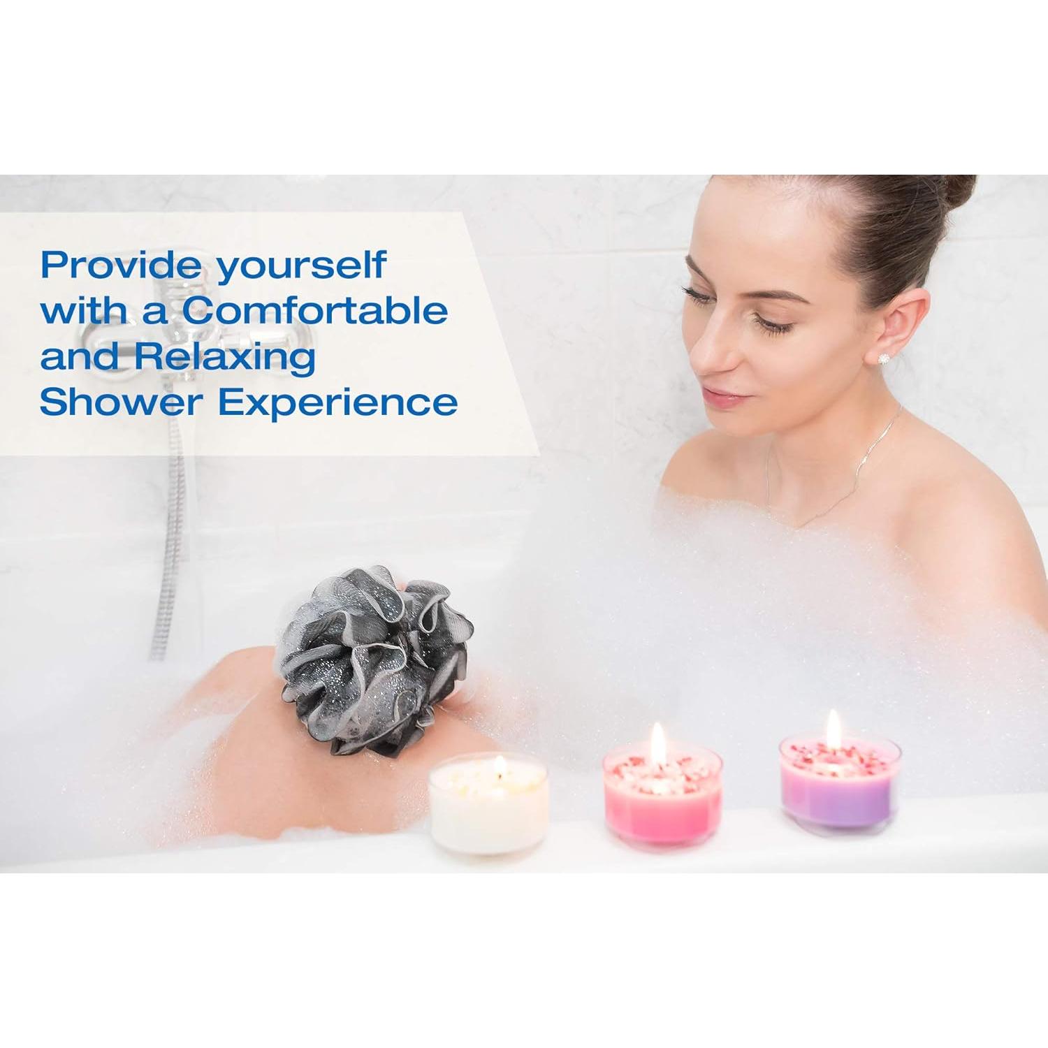 Esponjas de Ducha XXL 90g Tilcare - 3 Pack Exfoliantes con Carbón