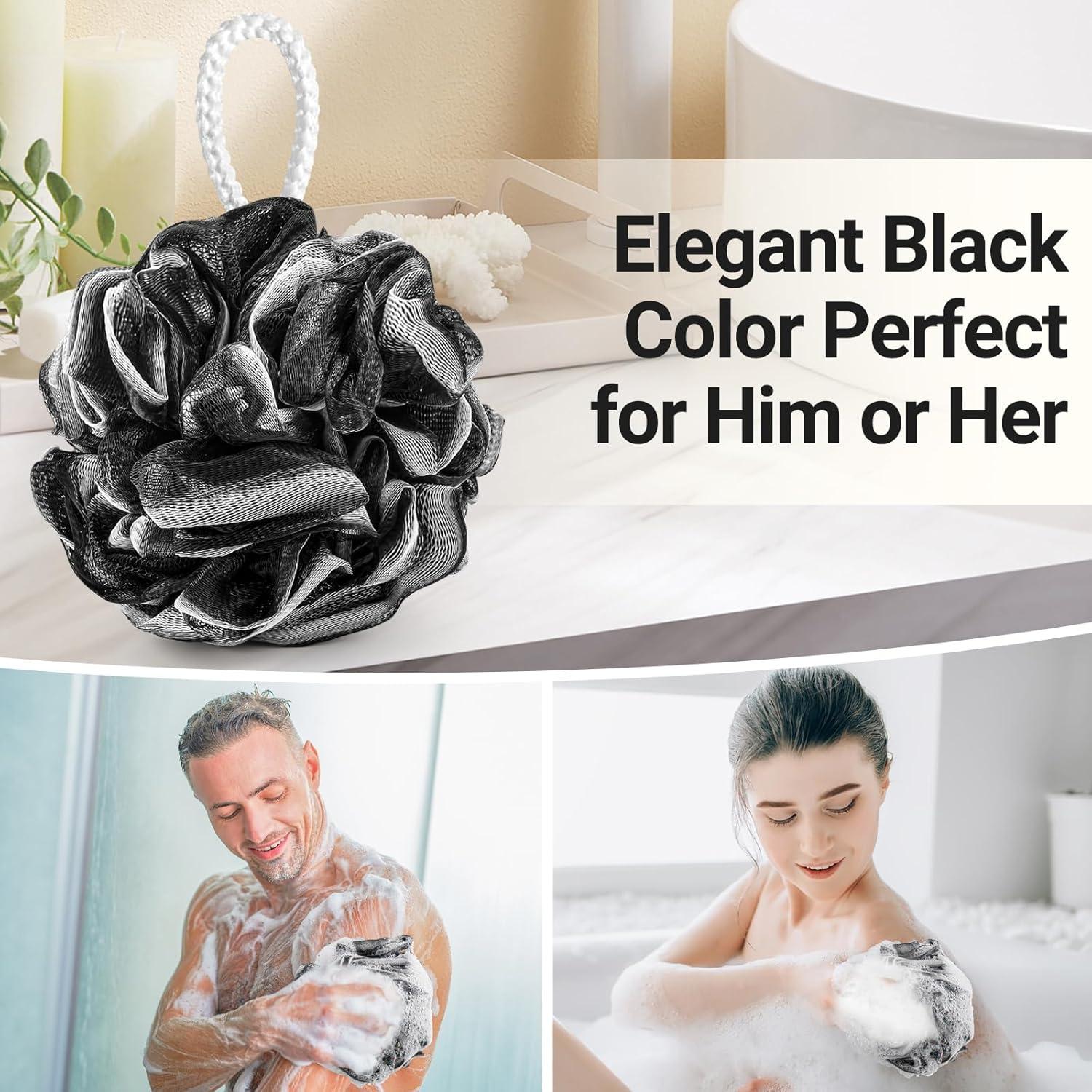 Esponjas de Ducha XXL 90g Tilcare - 3 Pack Exfoliantes con Carbón