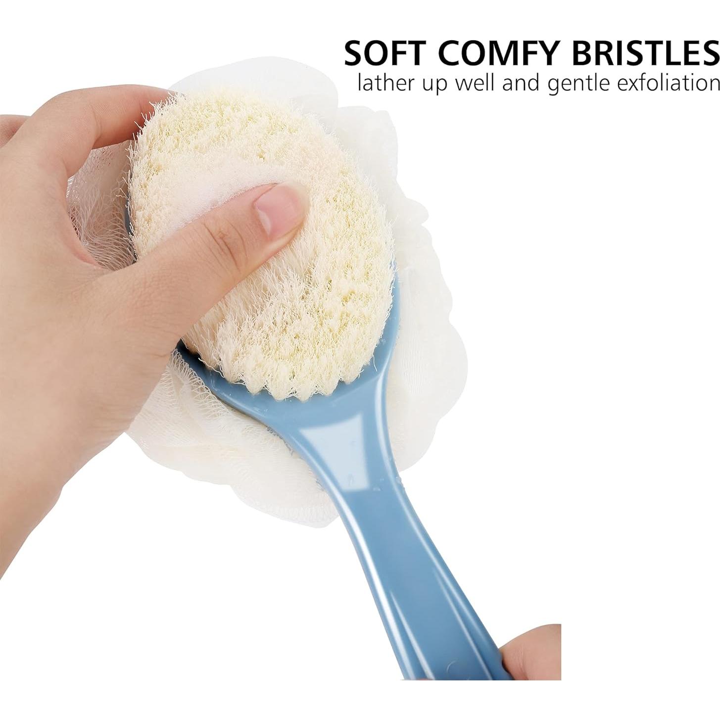 Cepillo de Cuerpo Honice 2 en 1 con Cerda y Lufa 35.88 cm