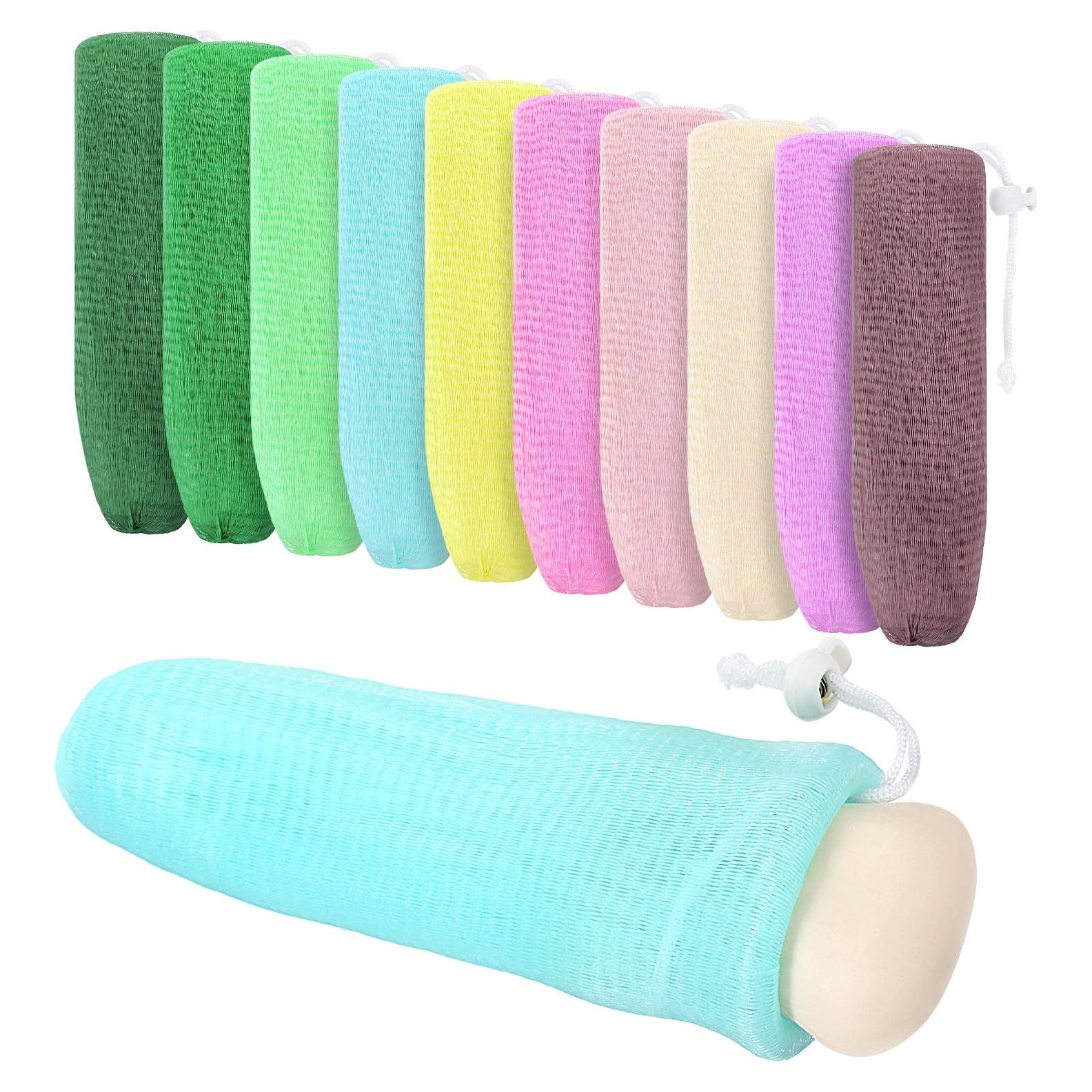 Bolsa Exfoliante de Jabón de Malla Boao - 10 Piezas 20x7 cm