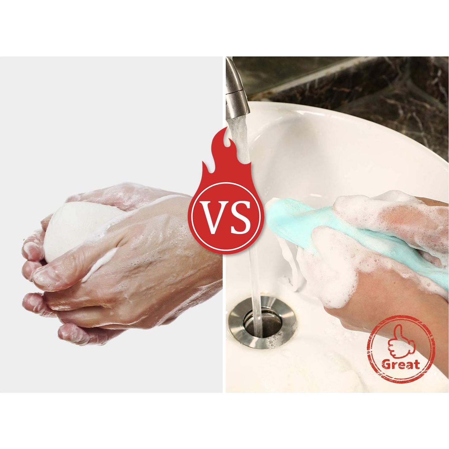 Bolsa Exfoliante de Jabón de Malla Boao - 10 Piezas 20x7 cm