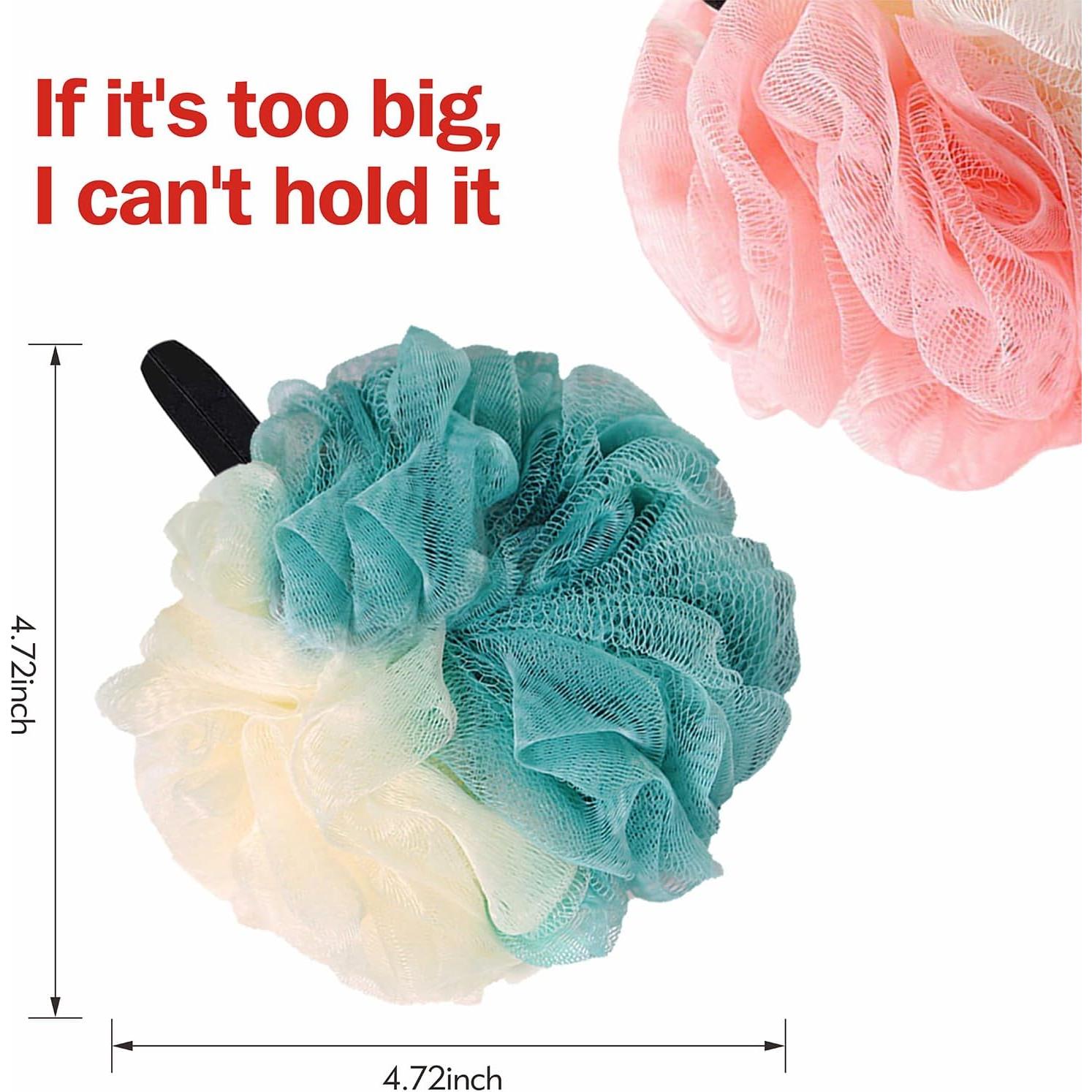 Esponjas de Lufa para Baño Zihezian - Juego de 3 (2 Azules, 1 Rosa)