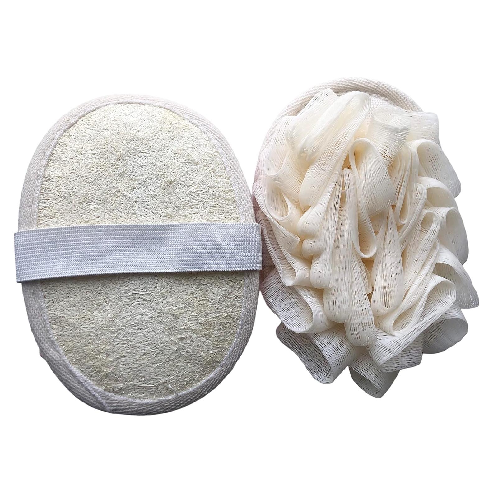 Esponja de Lufa Natural FOVOMA Doble Cara 18x13 cm Viaje