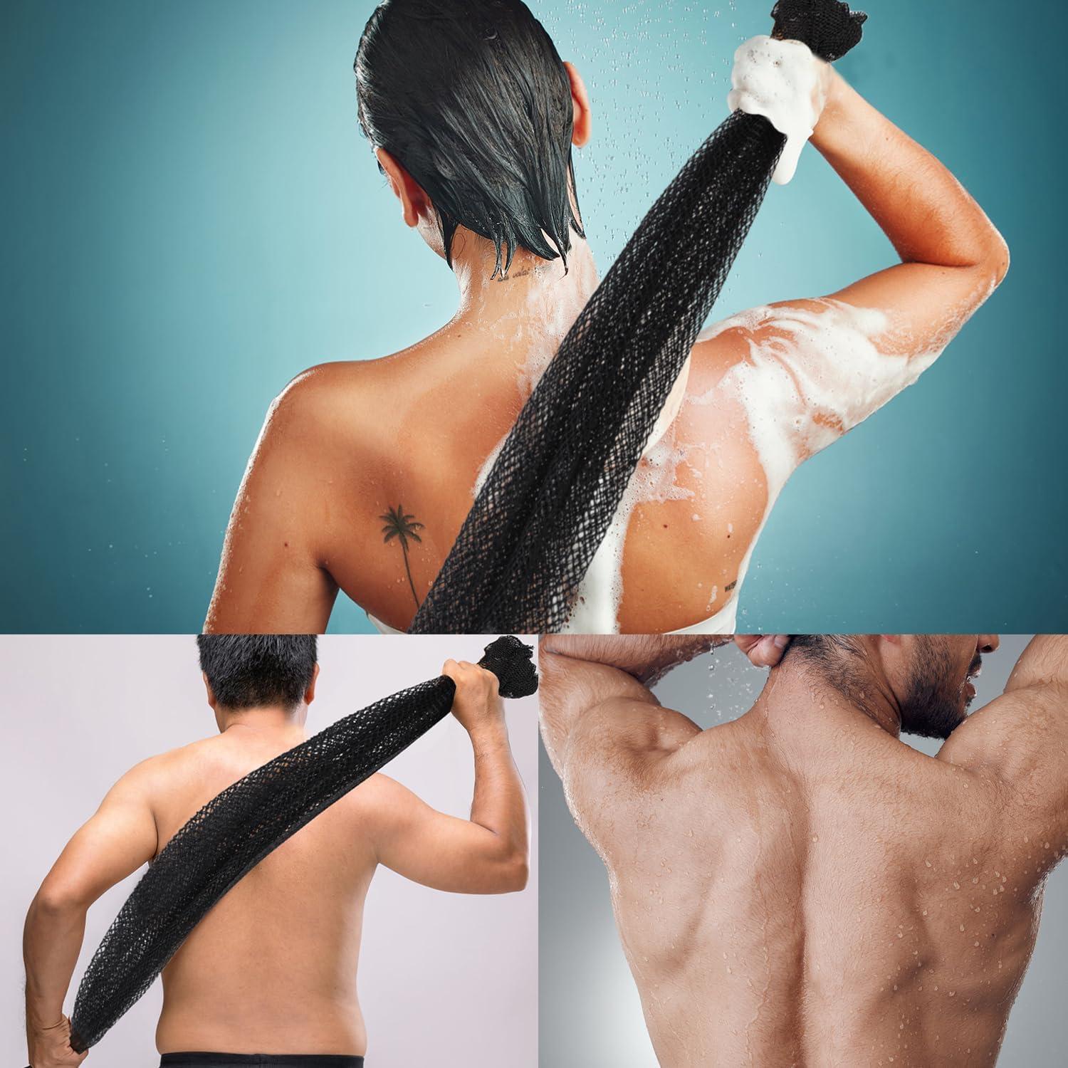 Esponja de Baño Exfoliante JASSINS Negra 170 cm