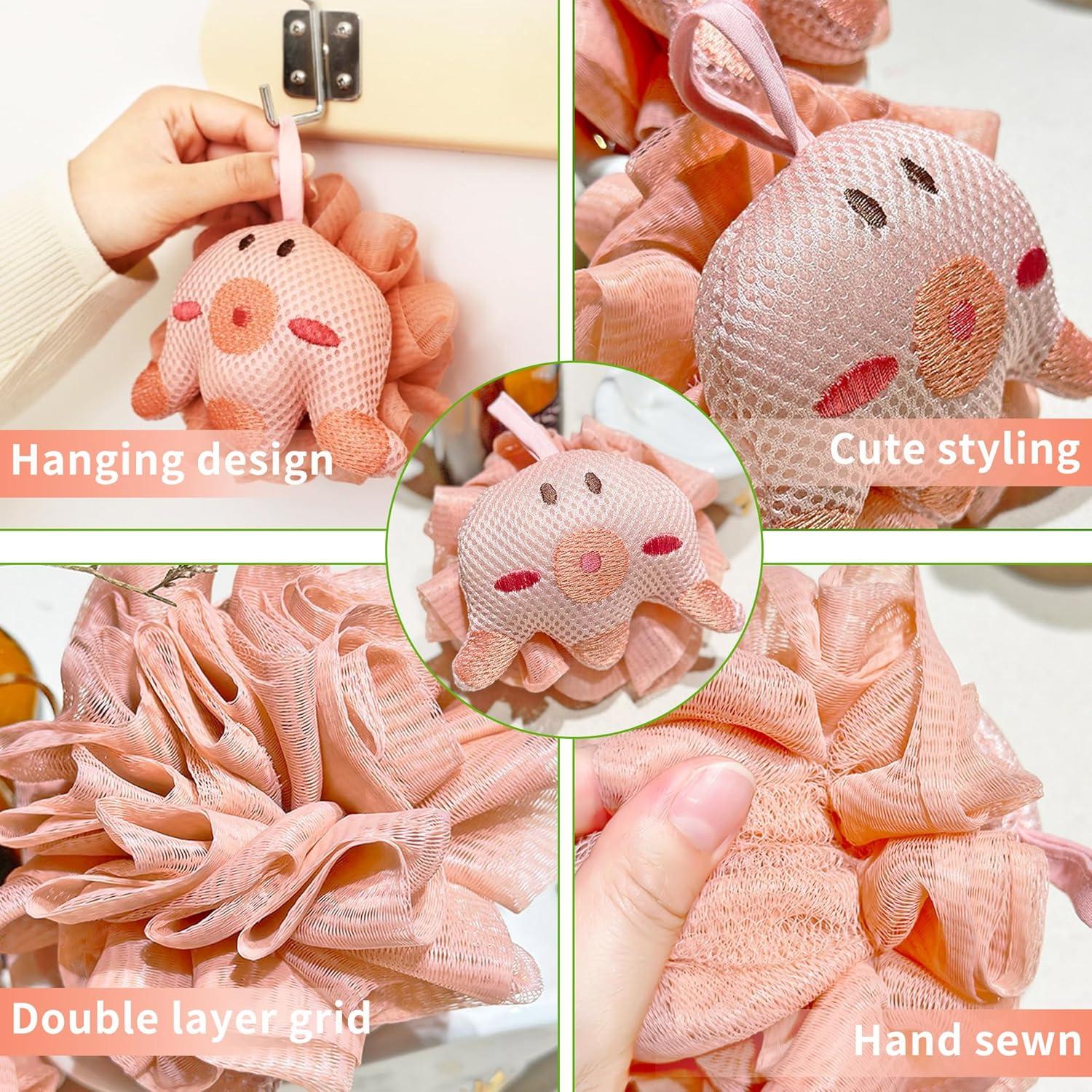 Esponjas de Loofah Fepgsy para Ducha Niños Rana y Pulpo [2 Pzs]