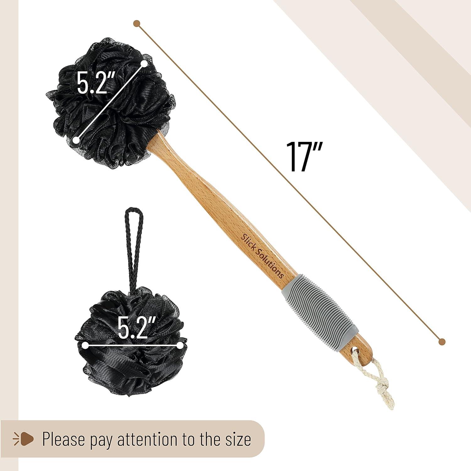 Esponja de Lufa con Mango Largo Slick - Exfoliador de Espalda