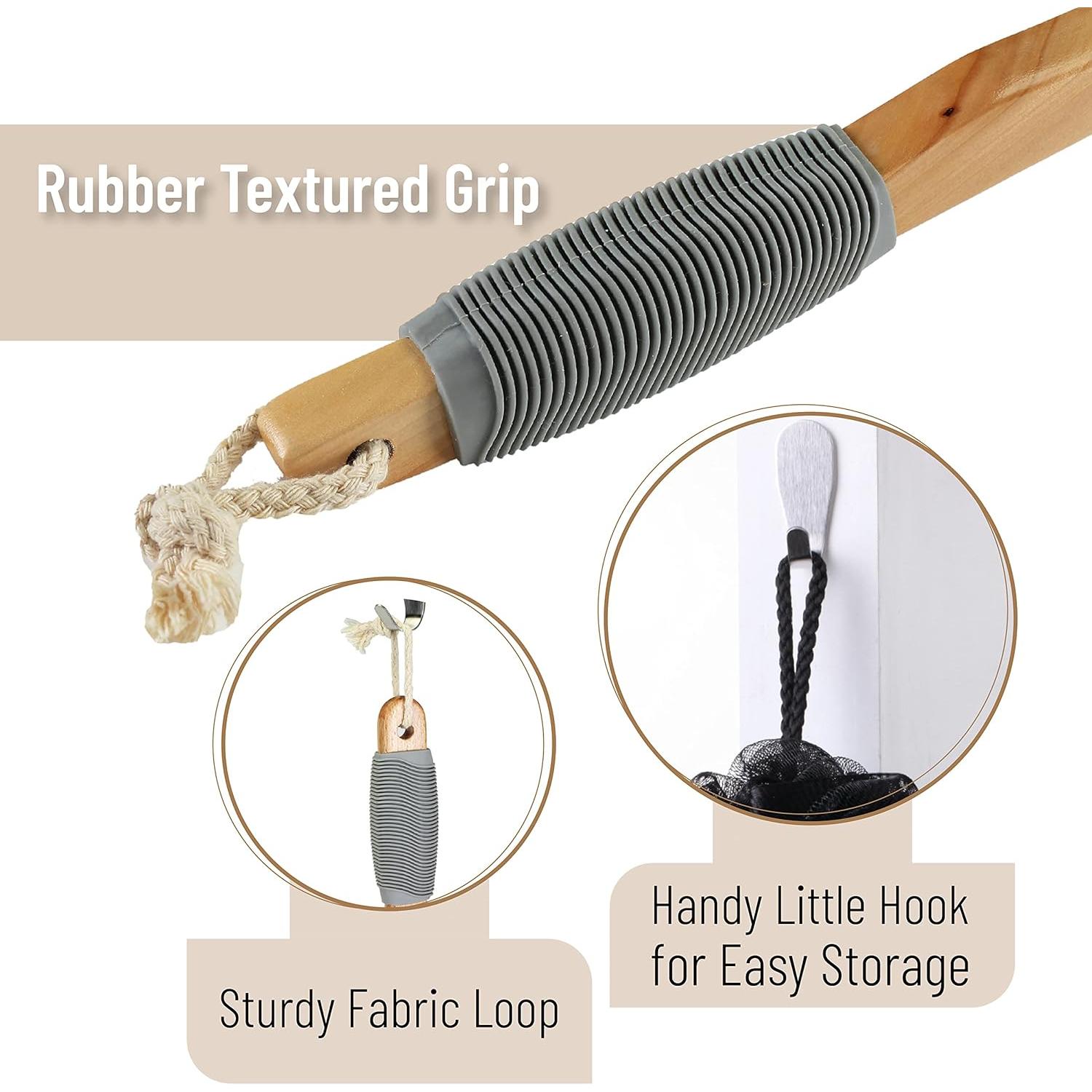 Esponja de Lufa con Mango Largo Slick - Exfoliador de Espalda