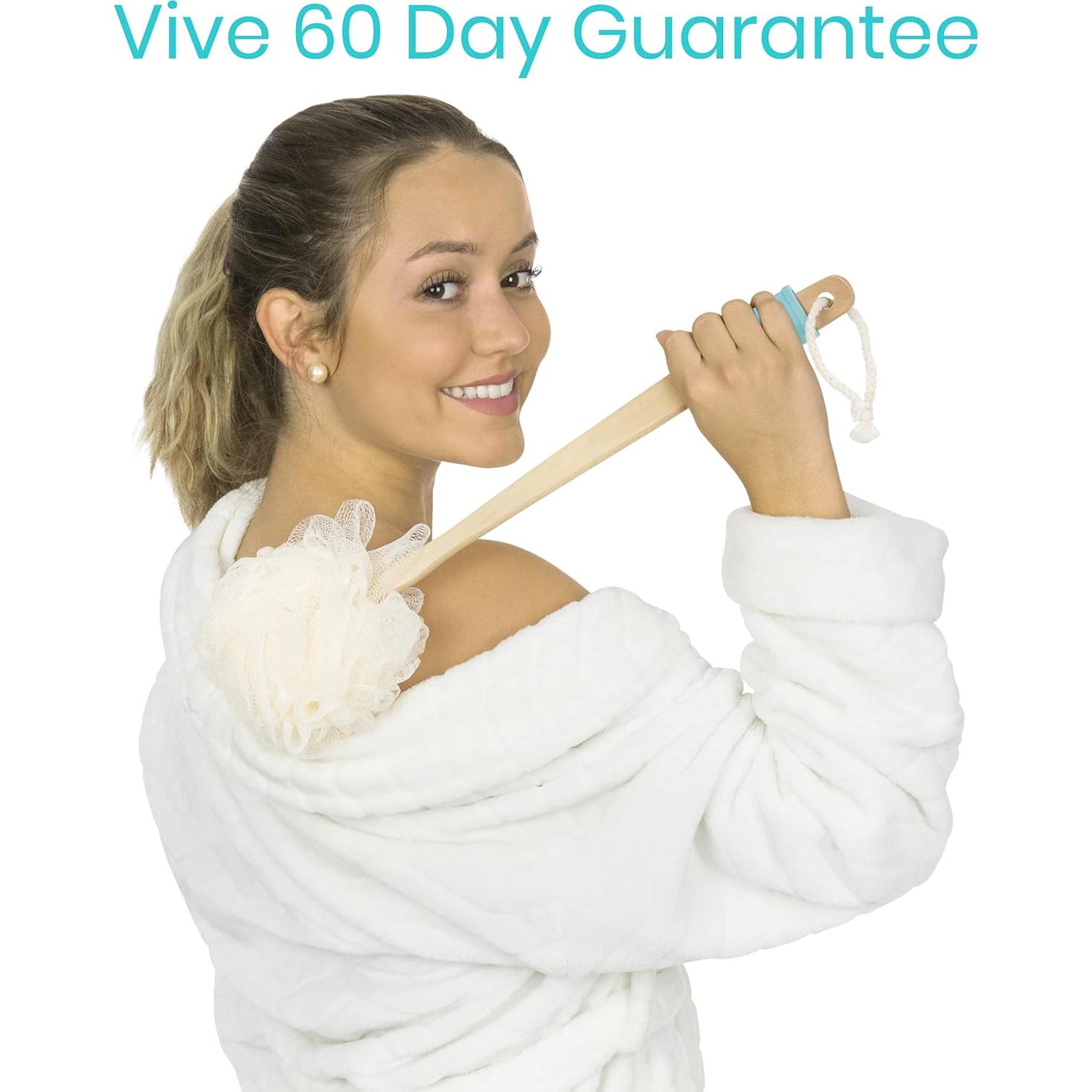 Esponja de Ducha Vive 43 cm con Mango Largo y Lufa