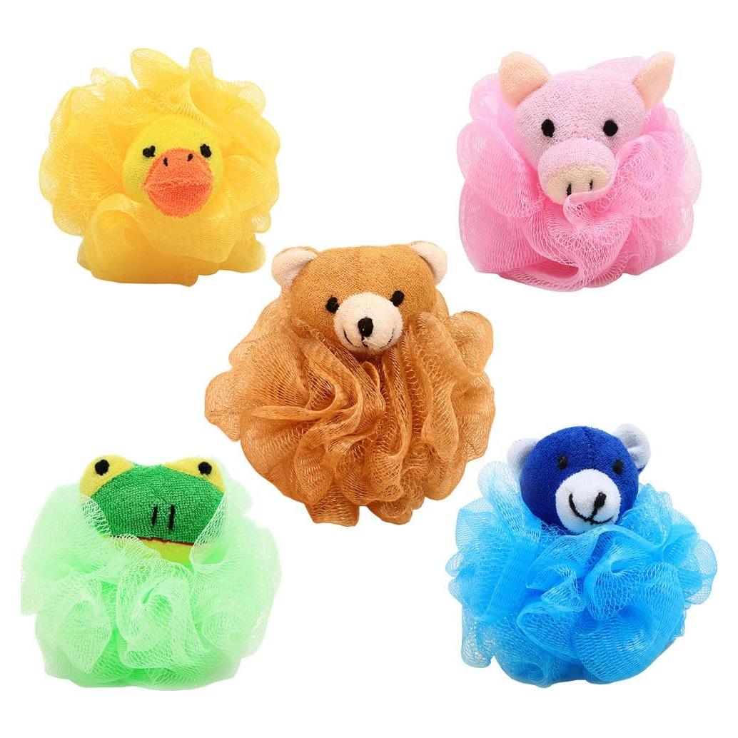 Esponjas de Baño Exfoliantes UUYYEO 5 Piezas Animales