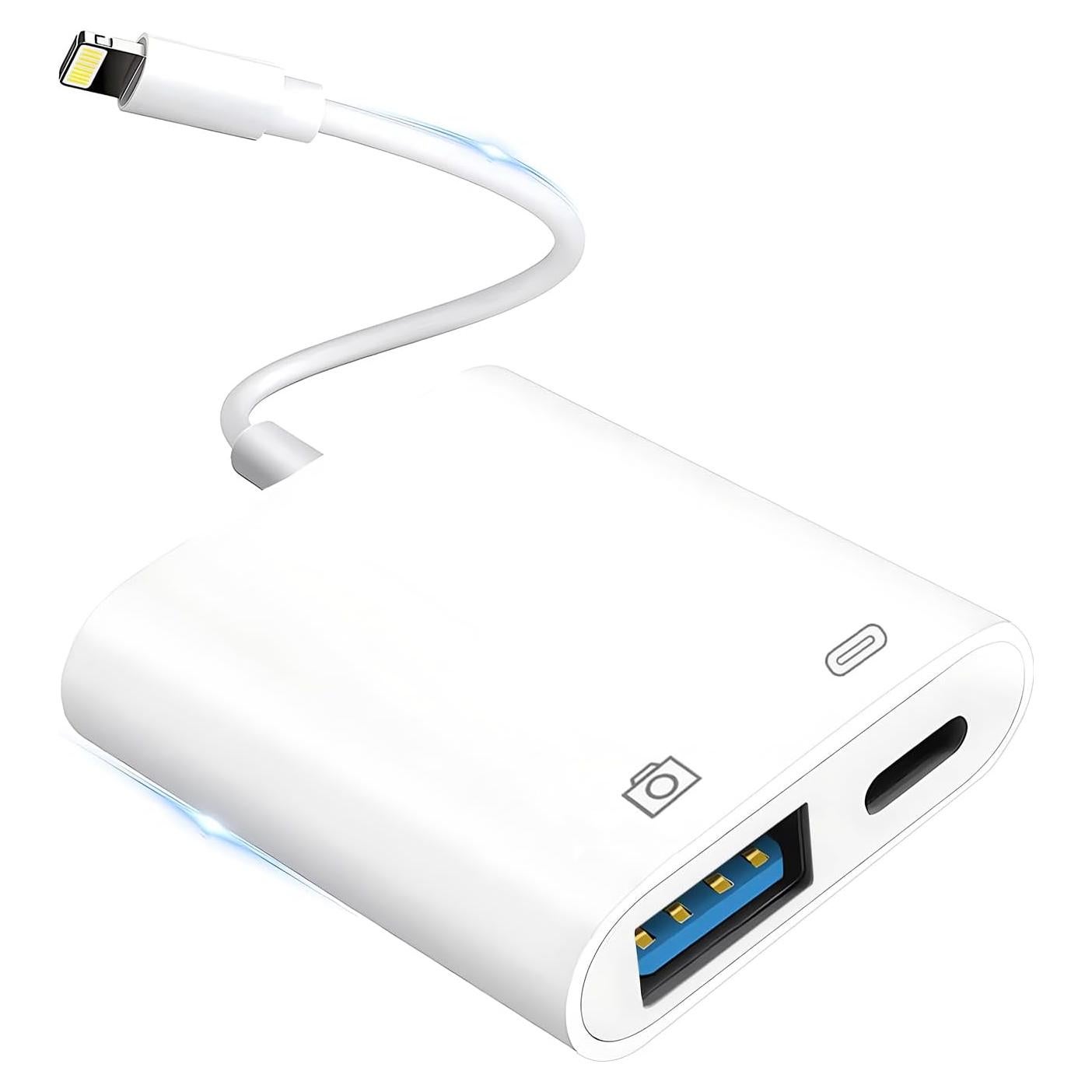 Adaptador Lightning a USB KikoSaka con carga y OTG 3.0