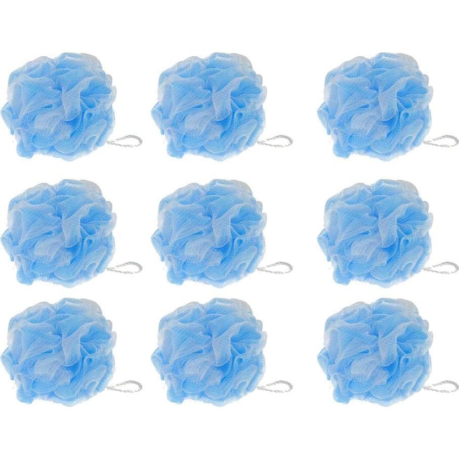 Esponja de Ducha Exfoliante Pouf Loofah 10 Unidades