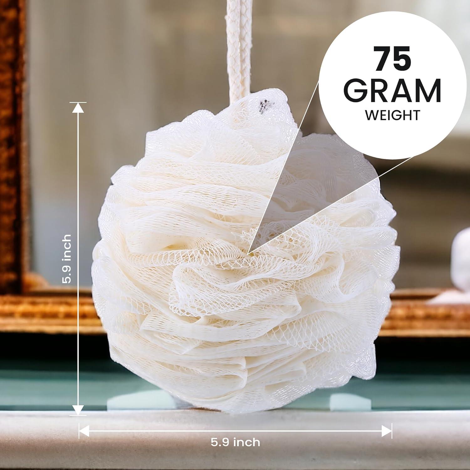 Paquete de 4 esponjas de loofah LIKEVOW exfoliantes 75g