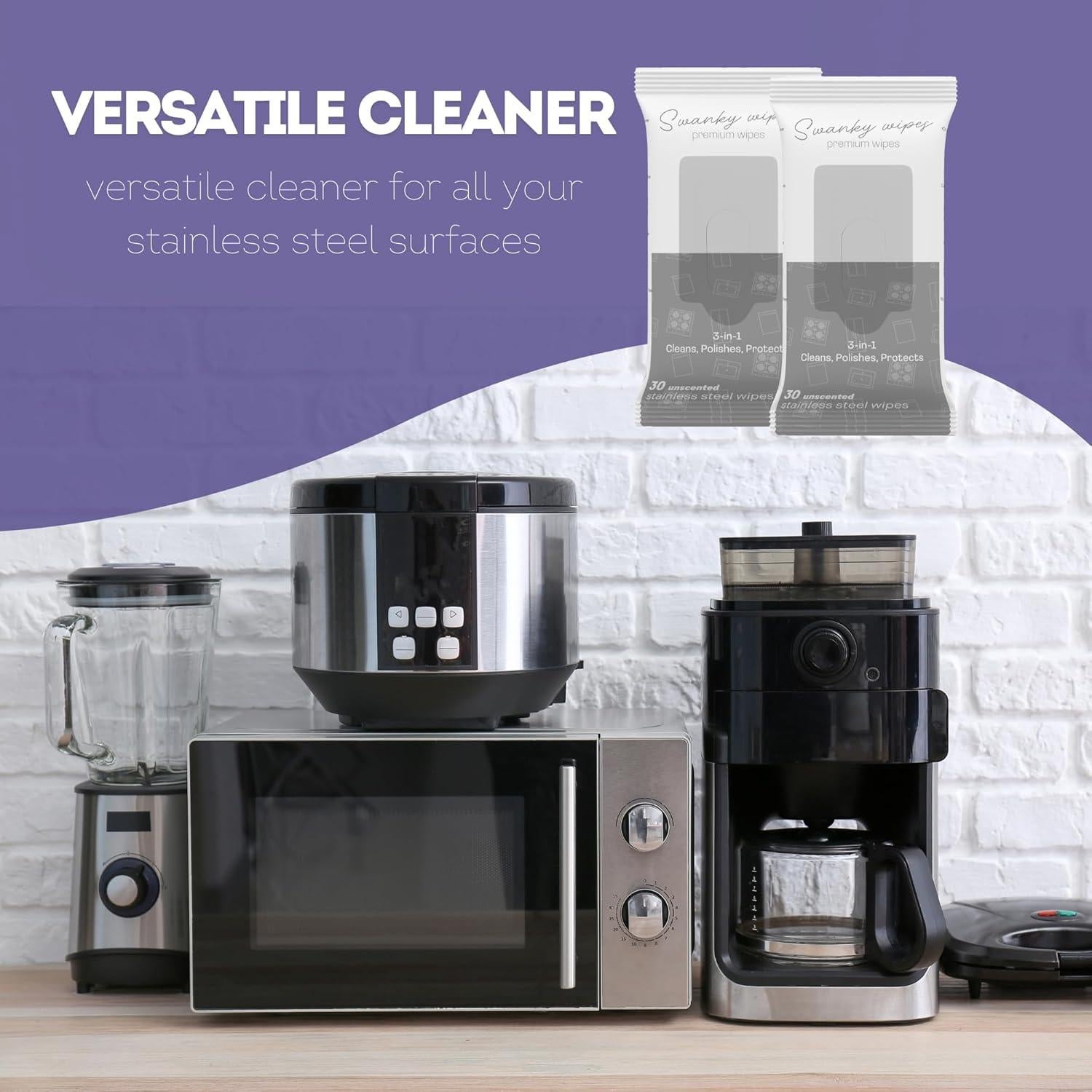 Toallitas Limpiadoras Swanky de Acero Inoxidable - 60 Unidades