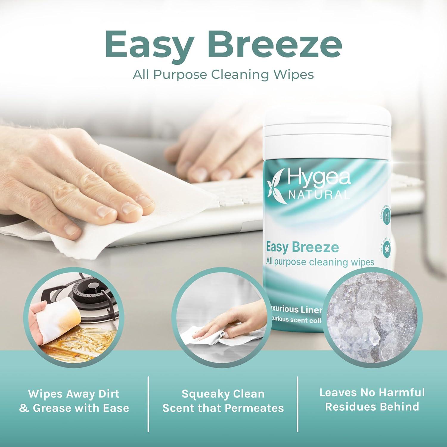 Toallitas de limpieza multiusos EasyBreeze - 50 unidades - Aroma Lino Lujoso