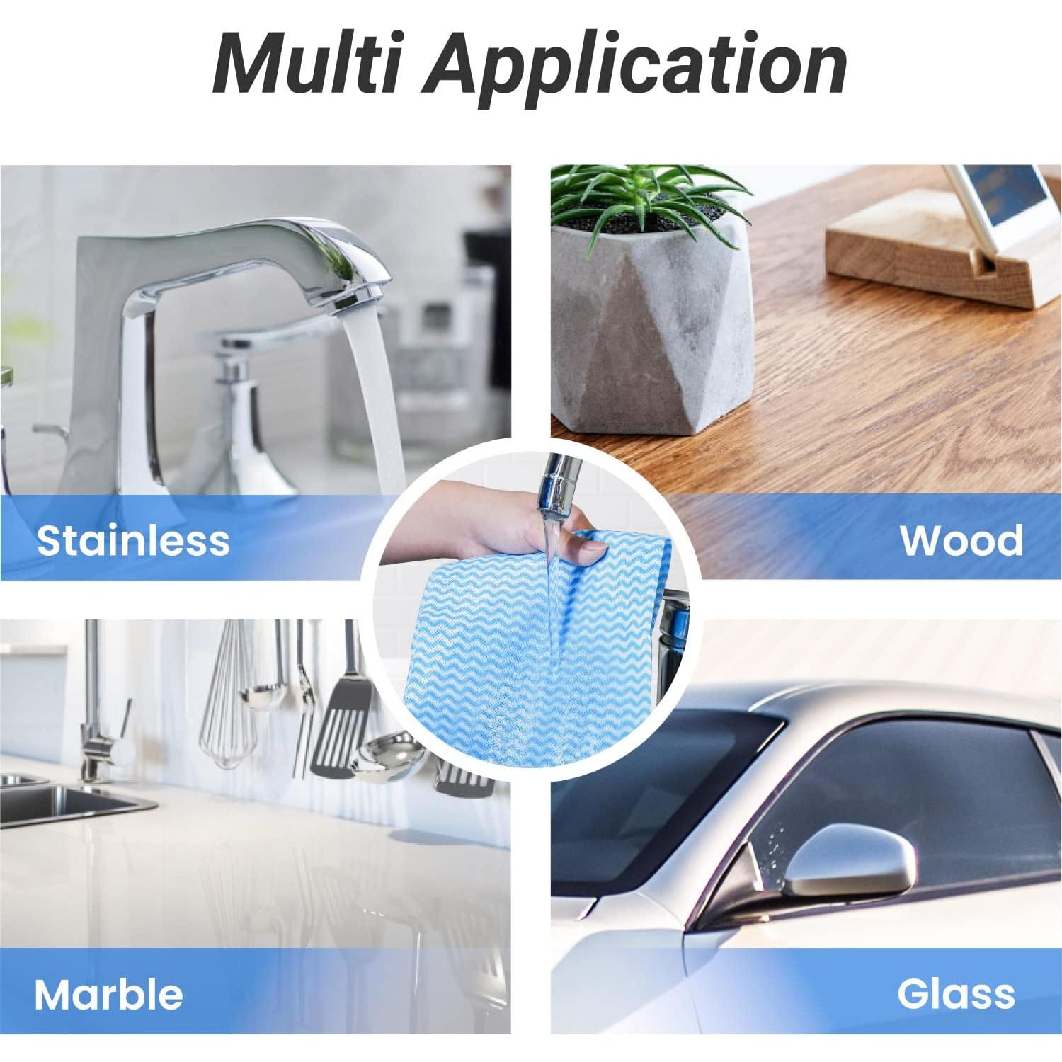 Toallas de limpieza Elinnee 75 unidades 36.1x40cm azul