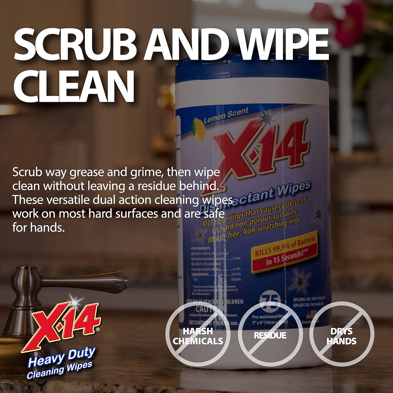 Toallitas de Limpieza X-14 Alta Resistencia 75 Unidades