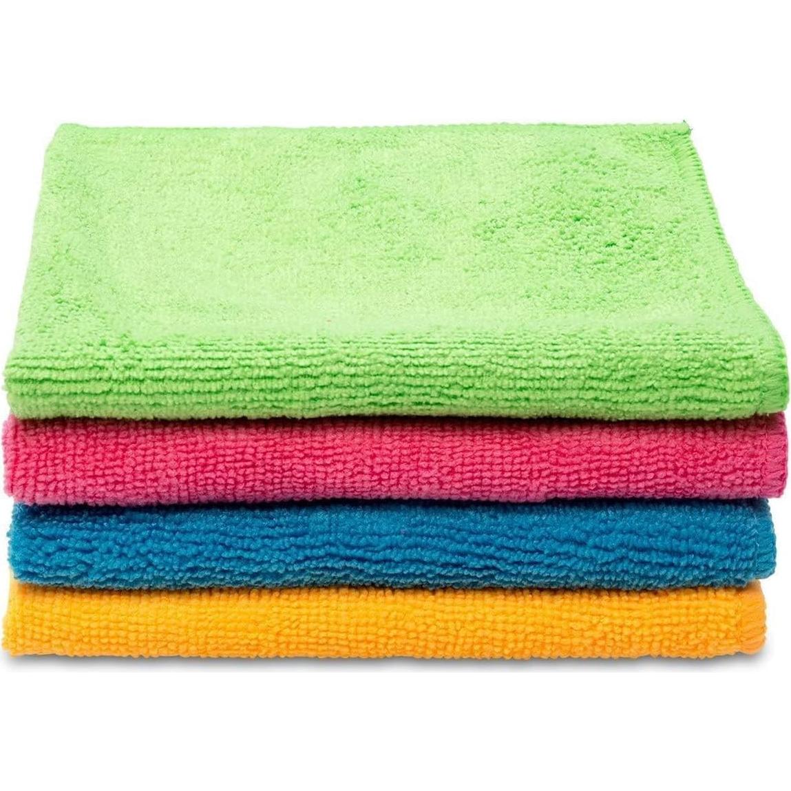 Paquete de 4 Paños de Limpieza Vileda Microfibra Multicolor