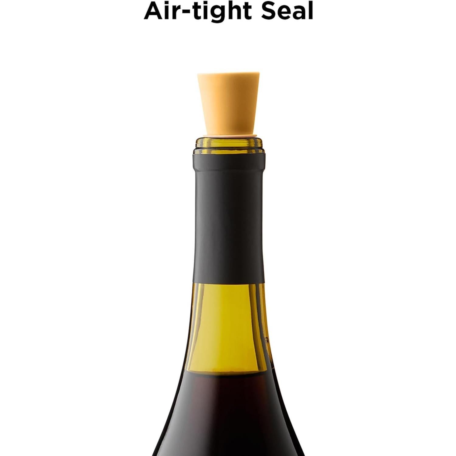 Set de 4 Tapones de Vino Silicona Rabbit - Sello Hermético