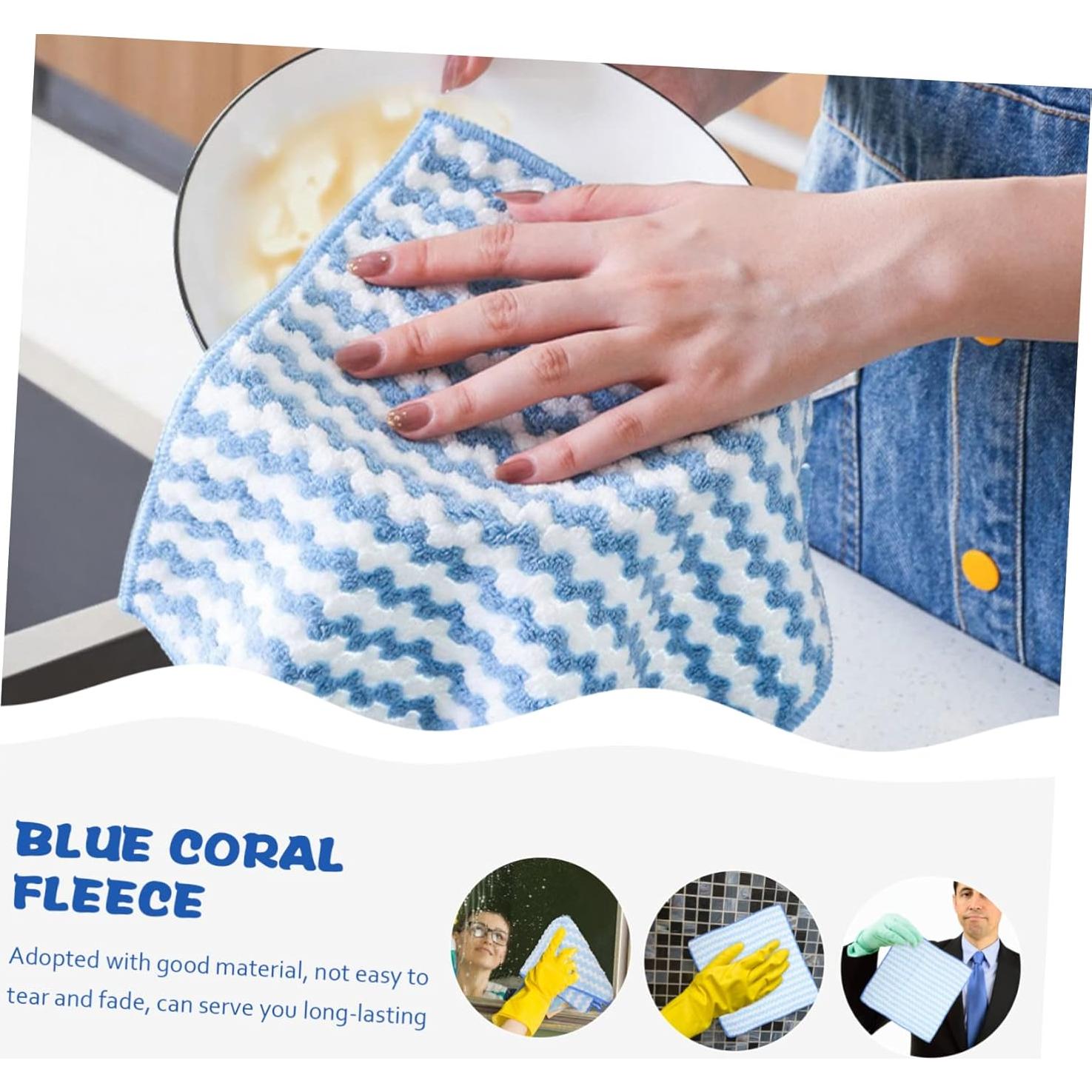 12 Paños de Microfibra WHAMVOX 30x30cm Azul para Cocina