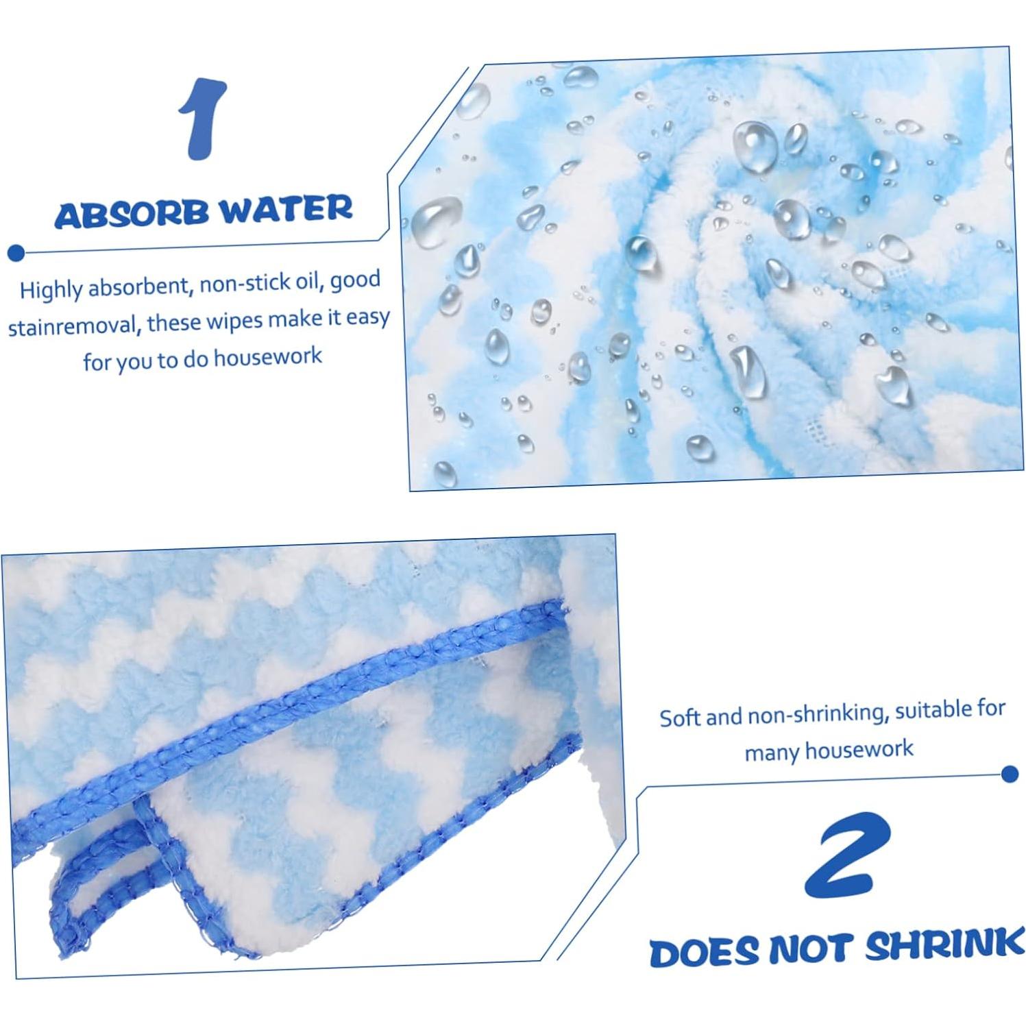 12 Paños de Microfibra WHAMVOX 30x30cm Azul para Cocina