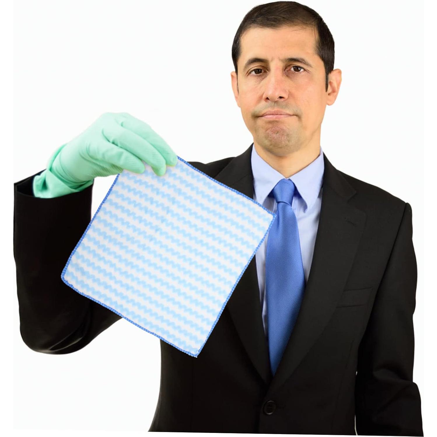 12 Paños de Microfibra WHAMVOX 30x30cm Azul para Cocina