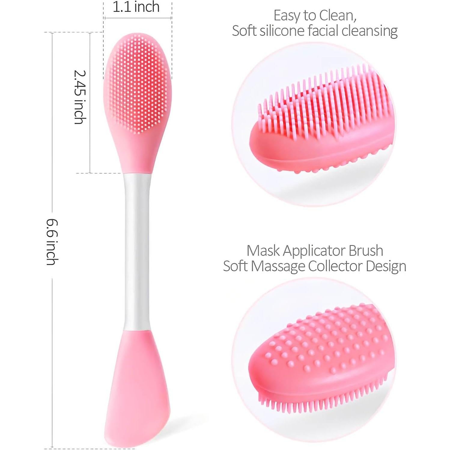 Cepillo Facial Exfoliante de Silicona Qi 2 en 1 para Limpieza Profunda