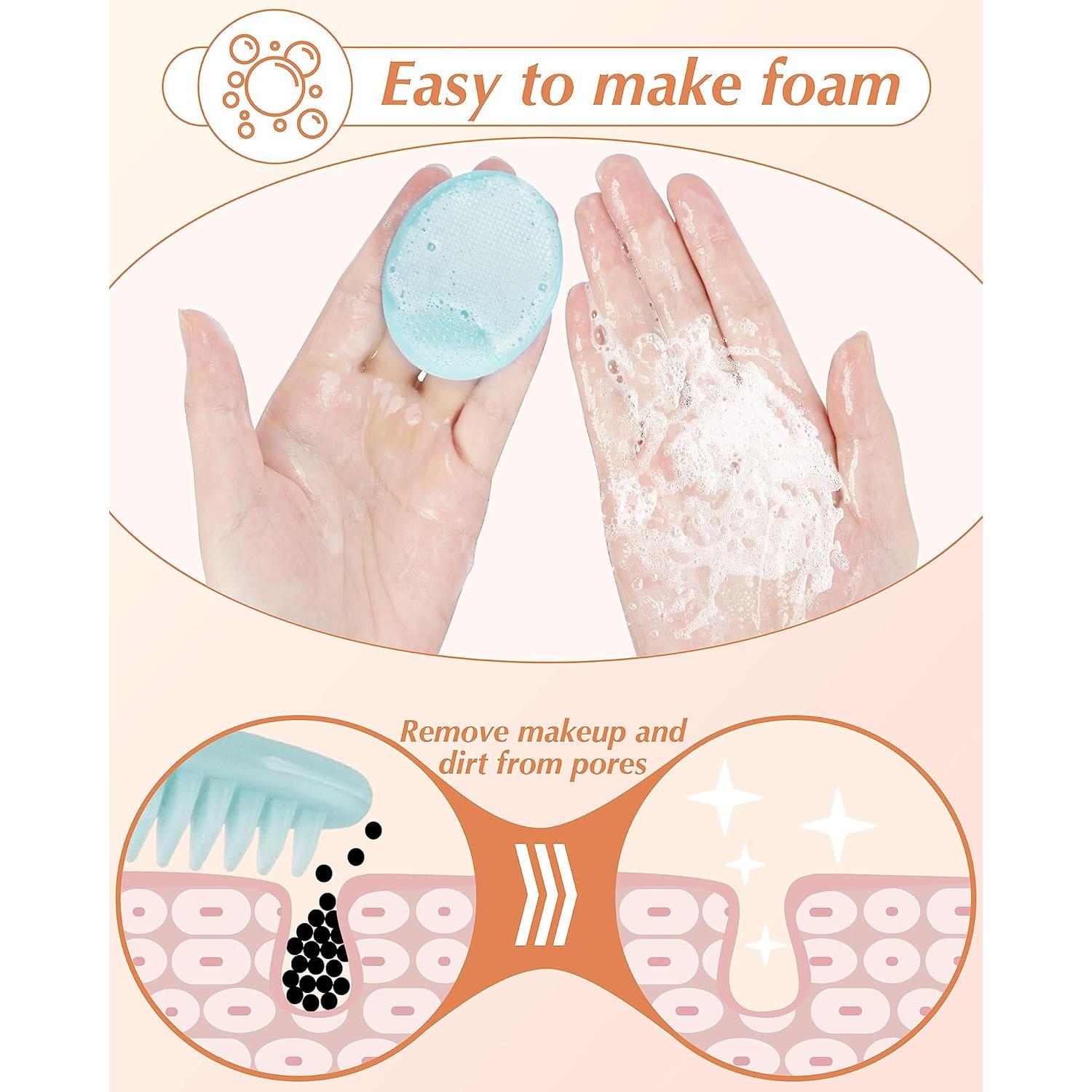 Esfregador Facial de Silicona MoHern - 8 Piezas Exfoliantes