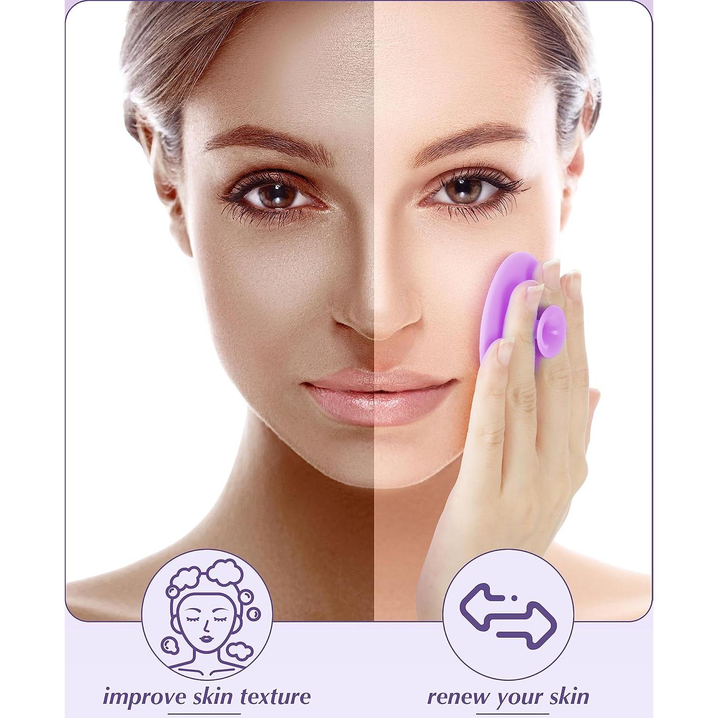 Esfregador Facial de Silicona MoHern - 8 Piezas Exfoliantes