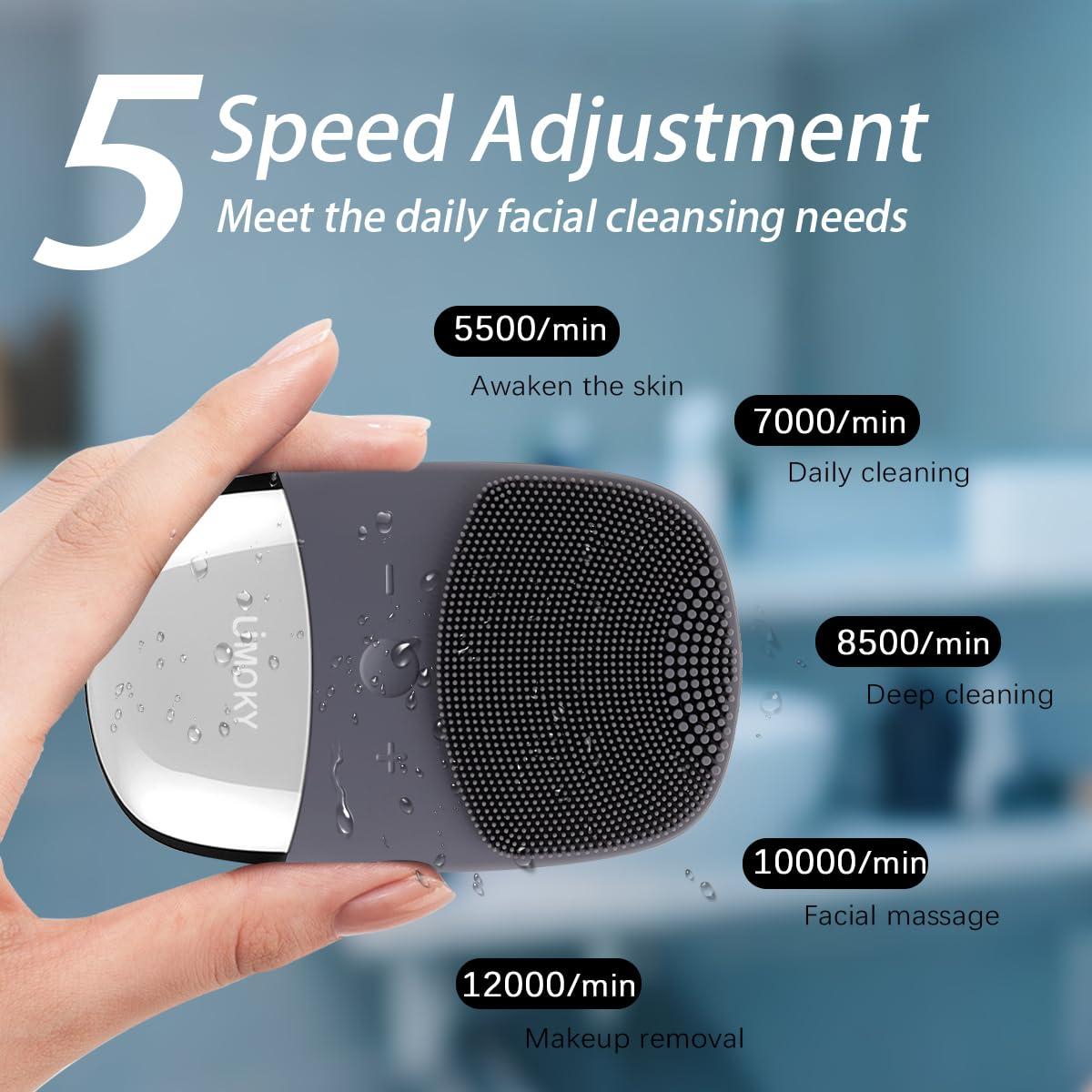 Cepillo Facial Eléctrico de Silicona Nano Uimoky DL001 3 en 1