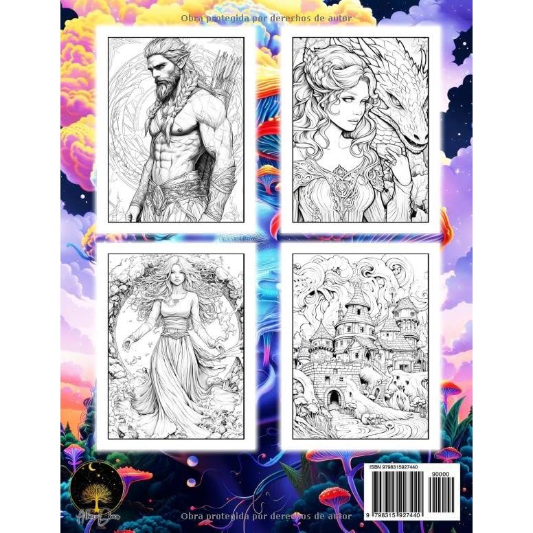 Libro de Colorear para Adultos | Mujeres de Fantasía para Relajarse y Desconectar: 50 Ilustraciones Únicas para Reducir el Estrés y Estimular la ... para una Mente en Paz (Spanish Edition)