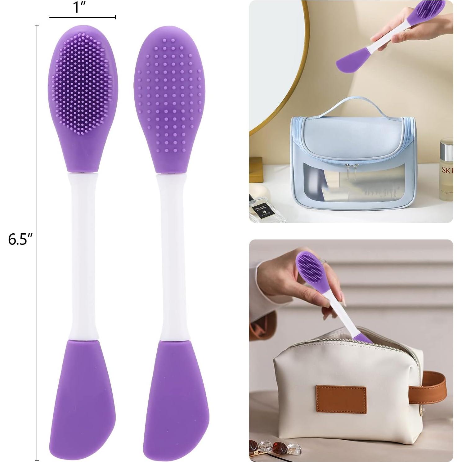 20 Pcs Aplicador de Mascarilla Facial Silicona Tbestmax 2 en 1