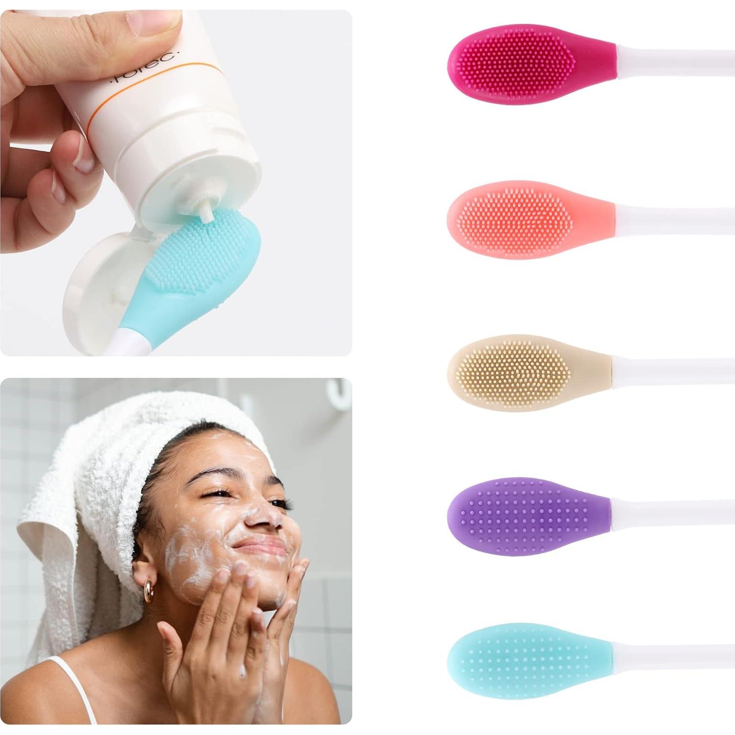 20 Pcs Aplicador de Mascarilla Facial Silicona Tbestmax 2 en 1