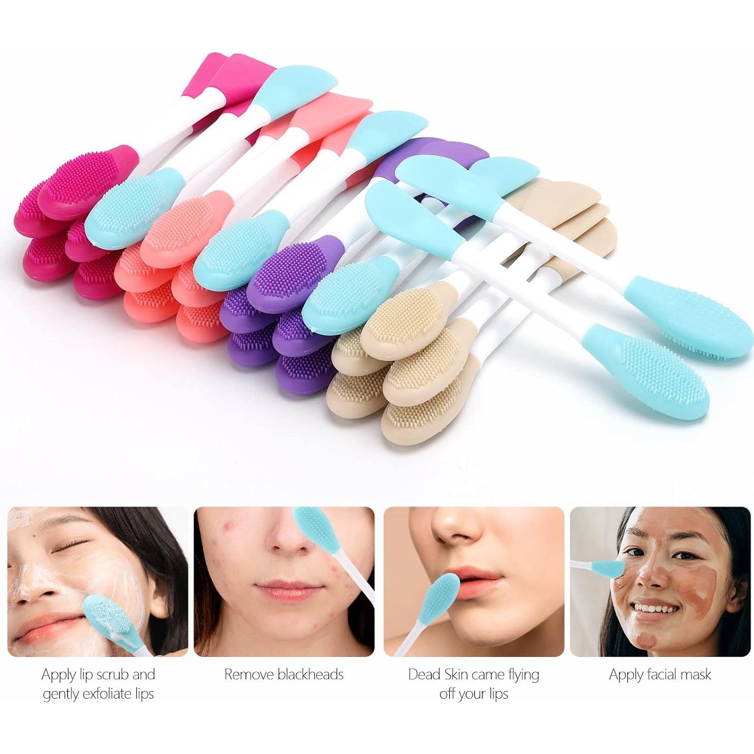 20 Pcs Aplicador de Mascarilla Facial Silicona Tbestmax 2 en 1