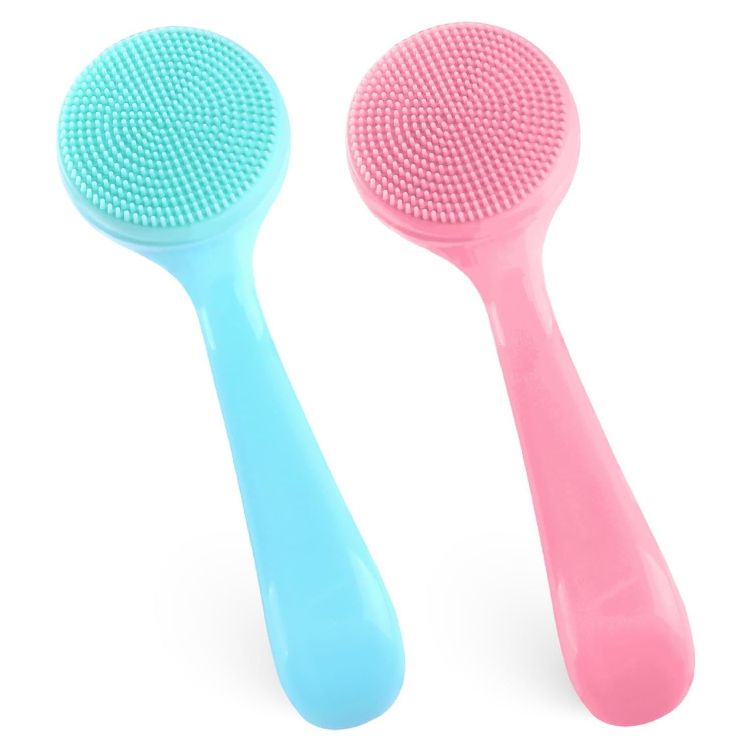 2 Cepillos Exfoliantes Faciales de Silicona Lusofie 13x4cm