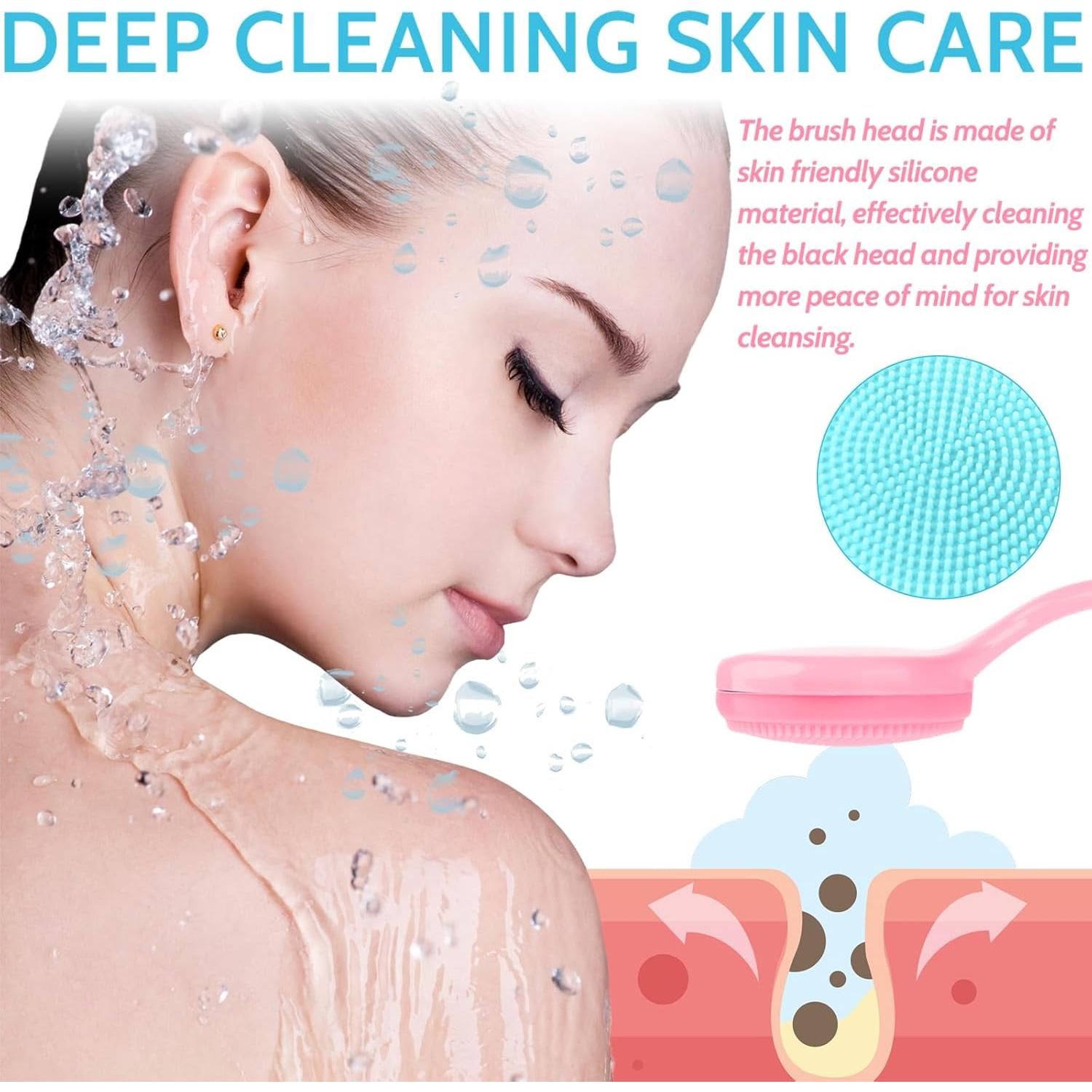 2 Cepillos Exfoliantes Faciales de Silicona Lusofie 13x4cm