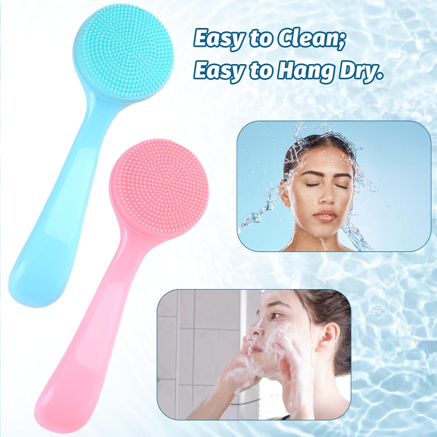 2 Cepillos Exfoliantes Faciales de Silicona Lusofie 13x4cm