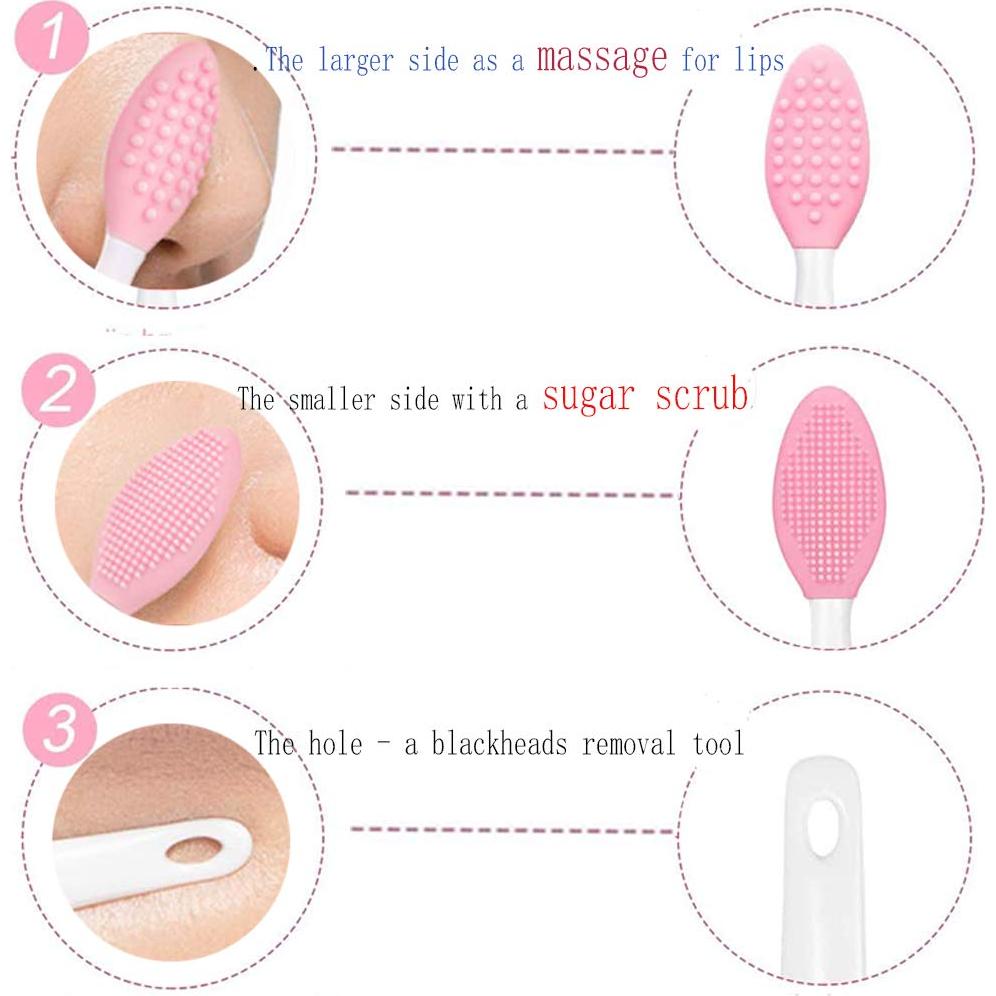 3 Piezas Cepillo Facial y Exfoliante de Labios Yoizyfree