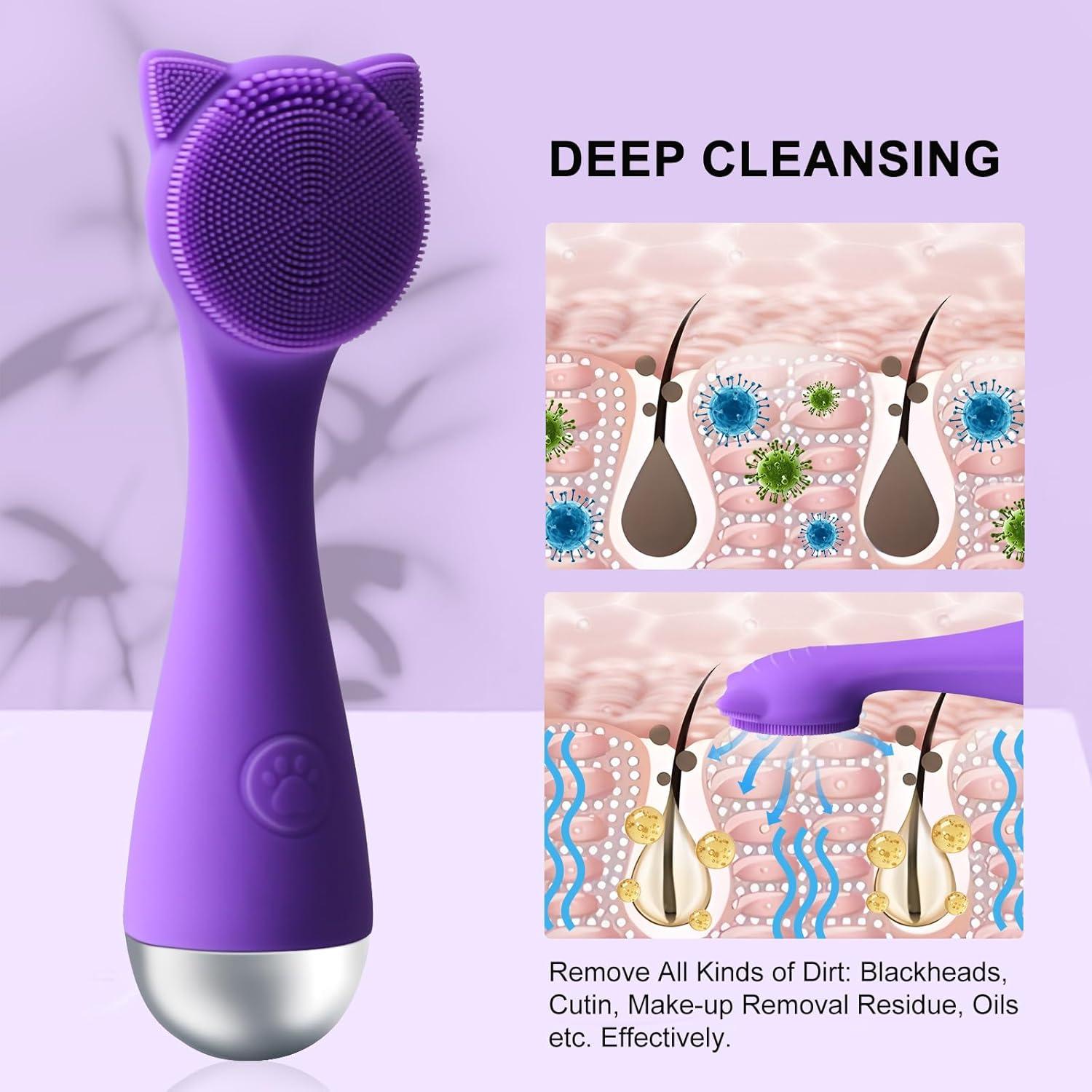 Cepillo Facial Eléctrico de Silicona Feoflen - Limpieza Profunda