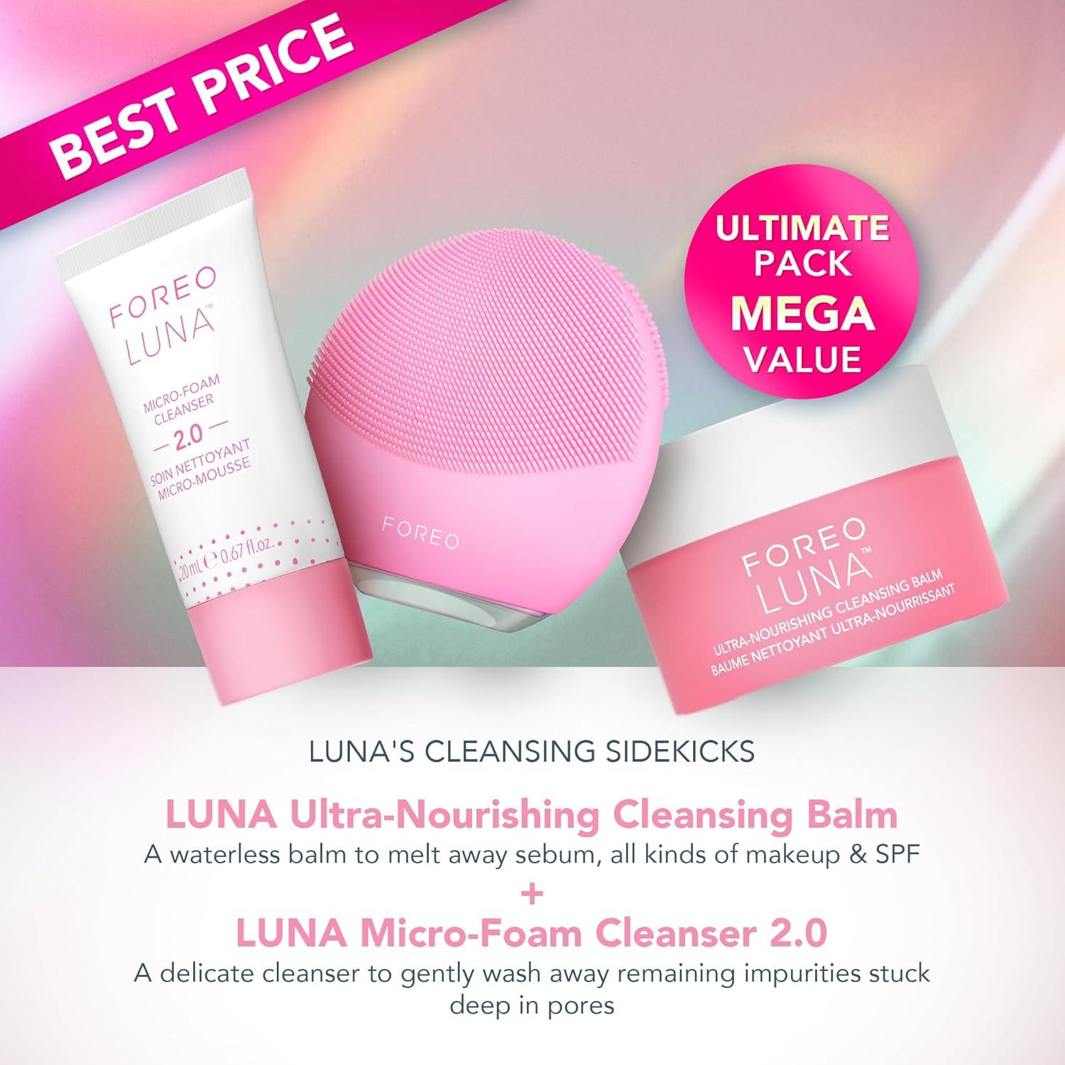 Cepillo Facial Limpiador FOREO Luna Mini 3 - Paquete Rosa Perla