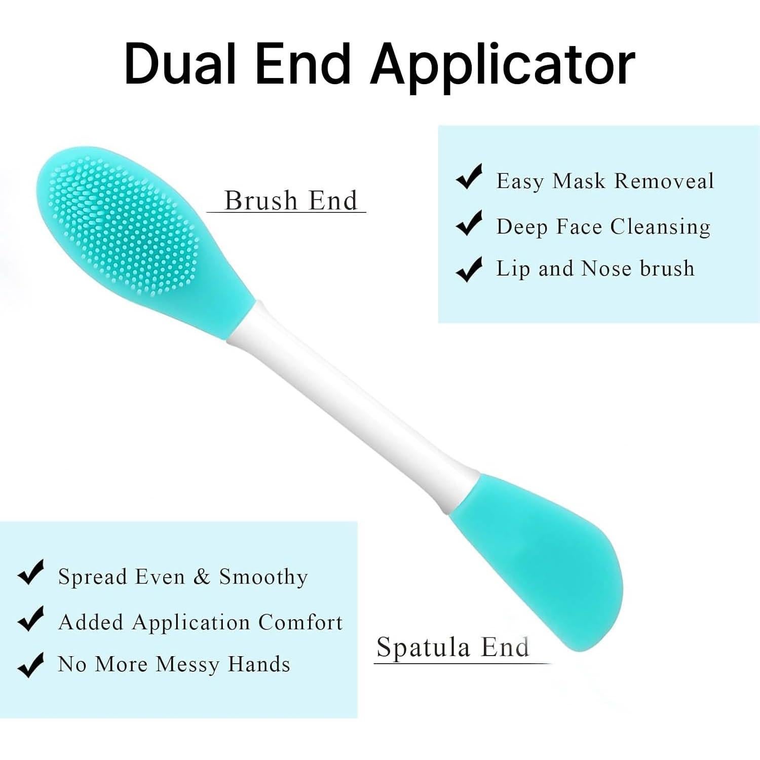 Cepillo Facial de Silicona Qi - 2 PCS para Limpieza Profunda