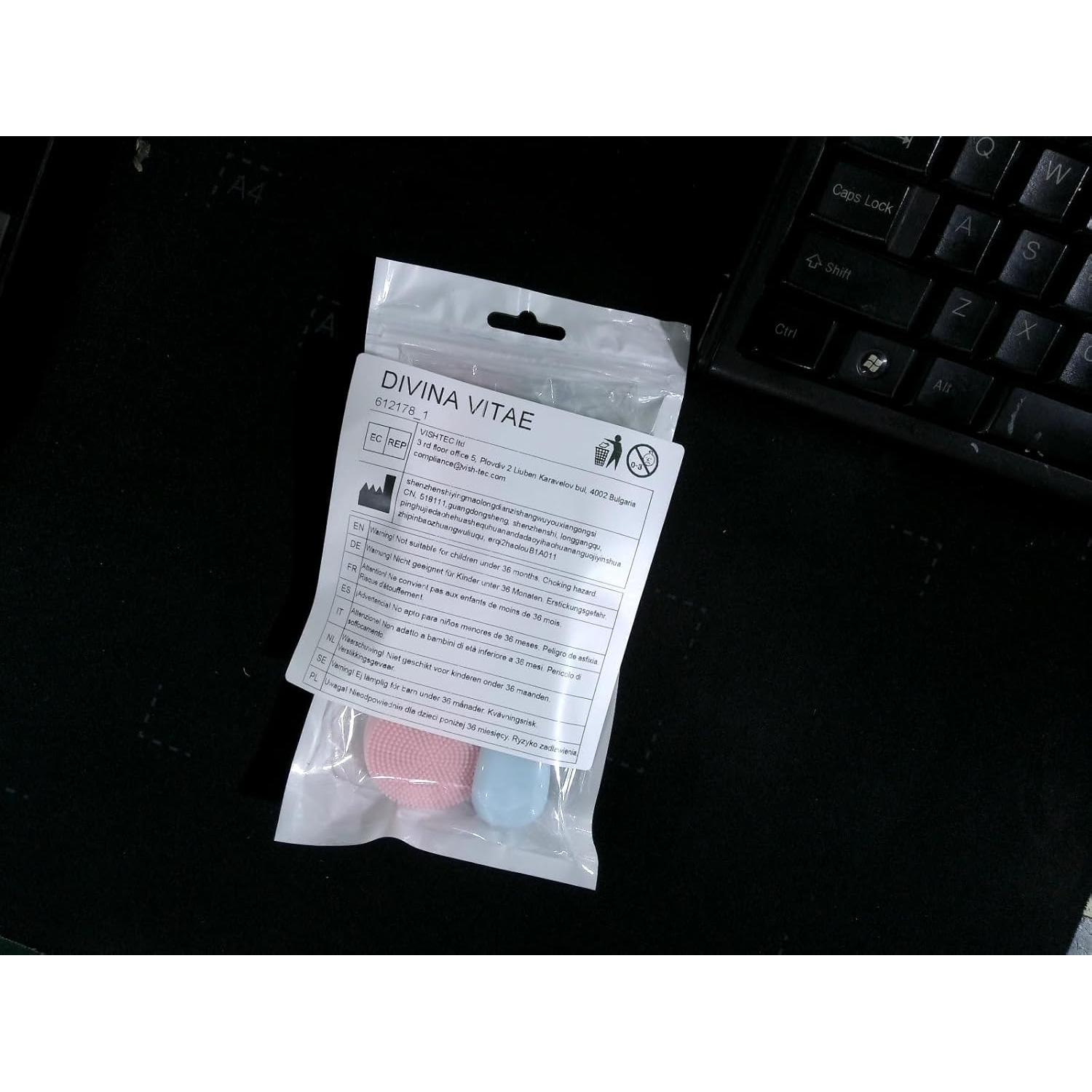 Paquete de 2 cepillos de limpieza facial de silicona DIVINA VITAE